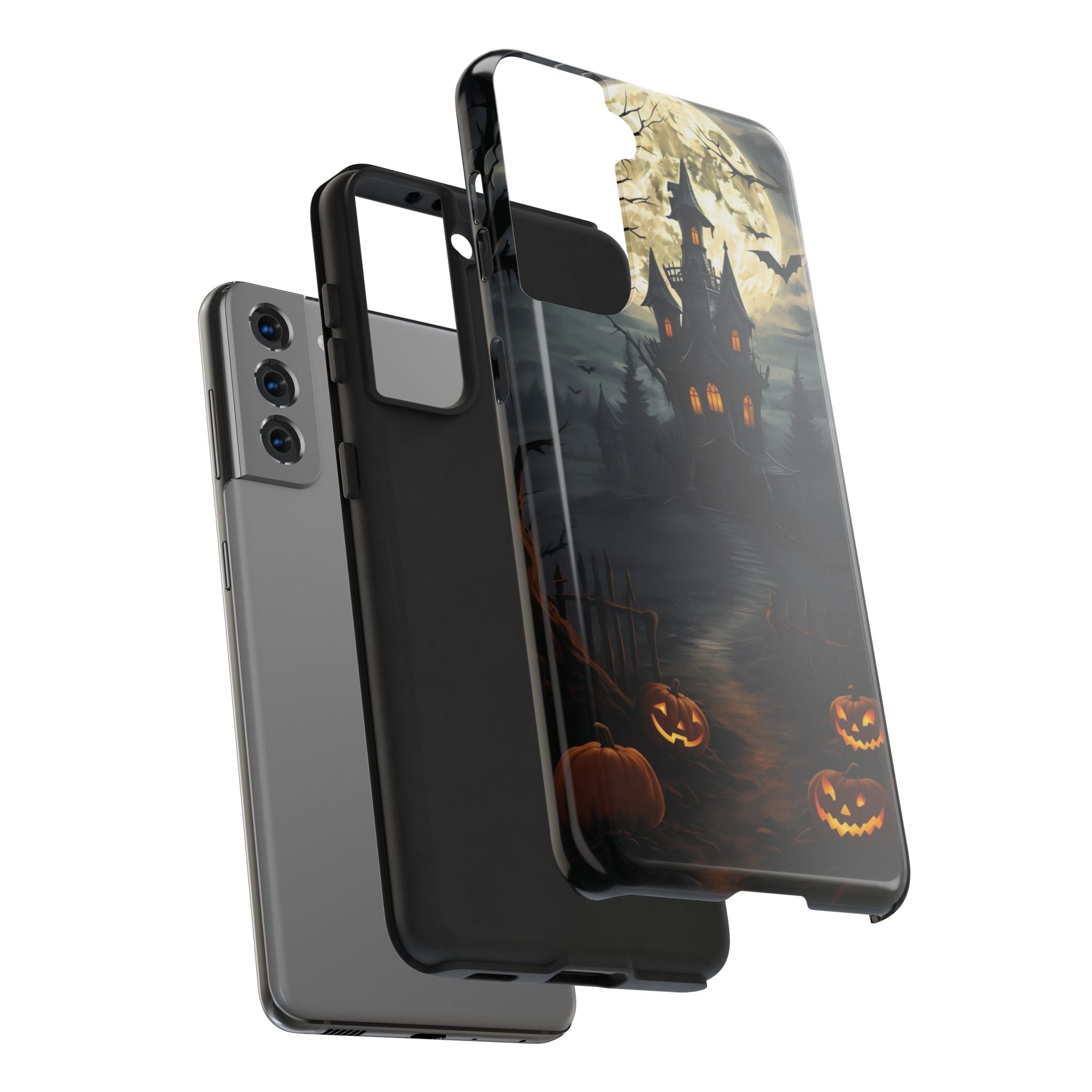 Halloween Haunted House Phone Cases, Tough Cases for Spooky Vibes, Gifts for Halloween Lovers, Ghostly Decor, Fall Accessories