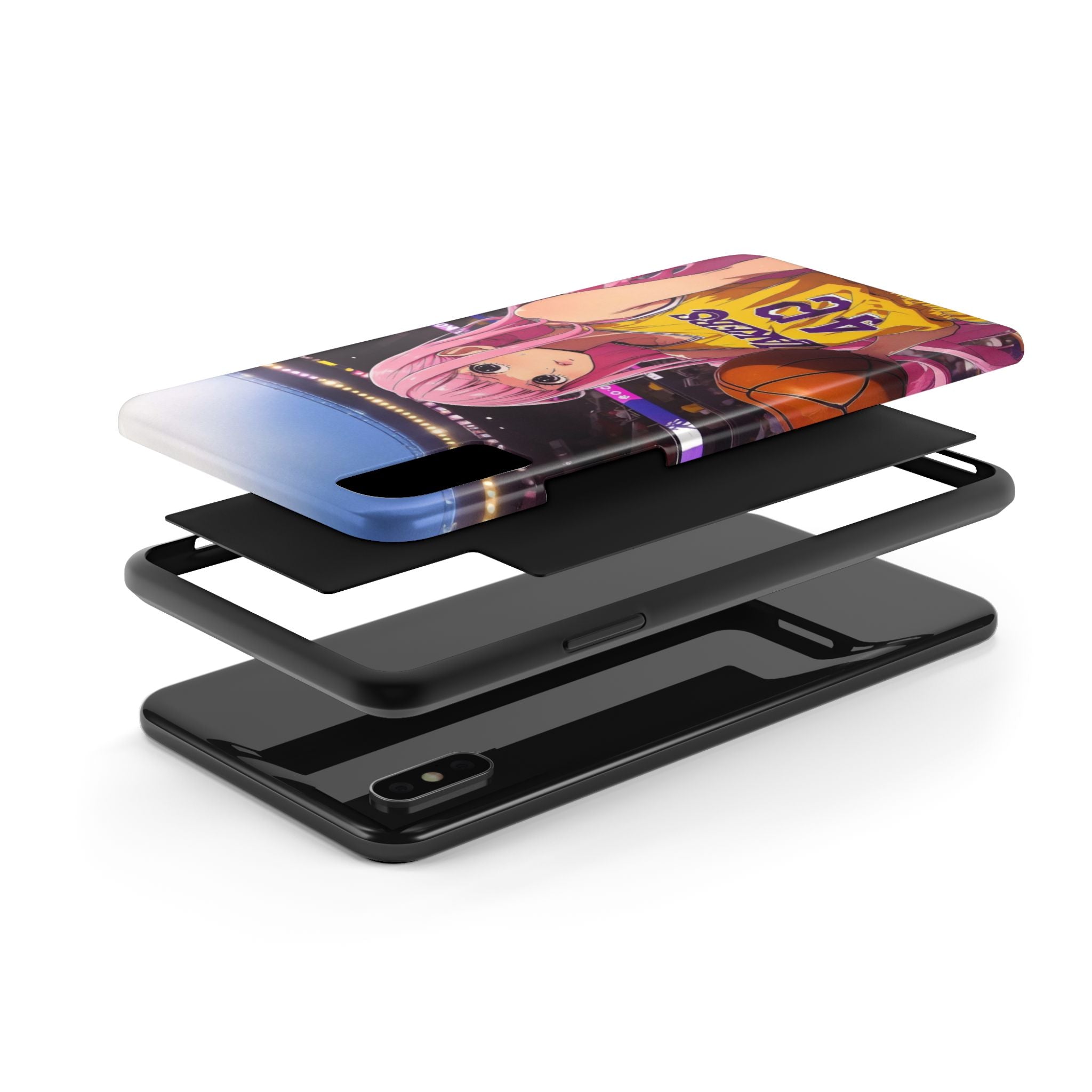 Sporty Anime Phone Cases - Tough Protection, Unique Basketball Design, Gift for Fans, Durable Soft Case, Perfect for Sports Lovers