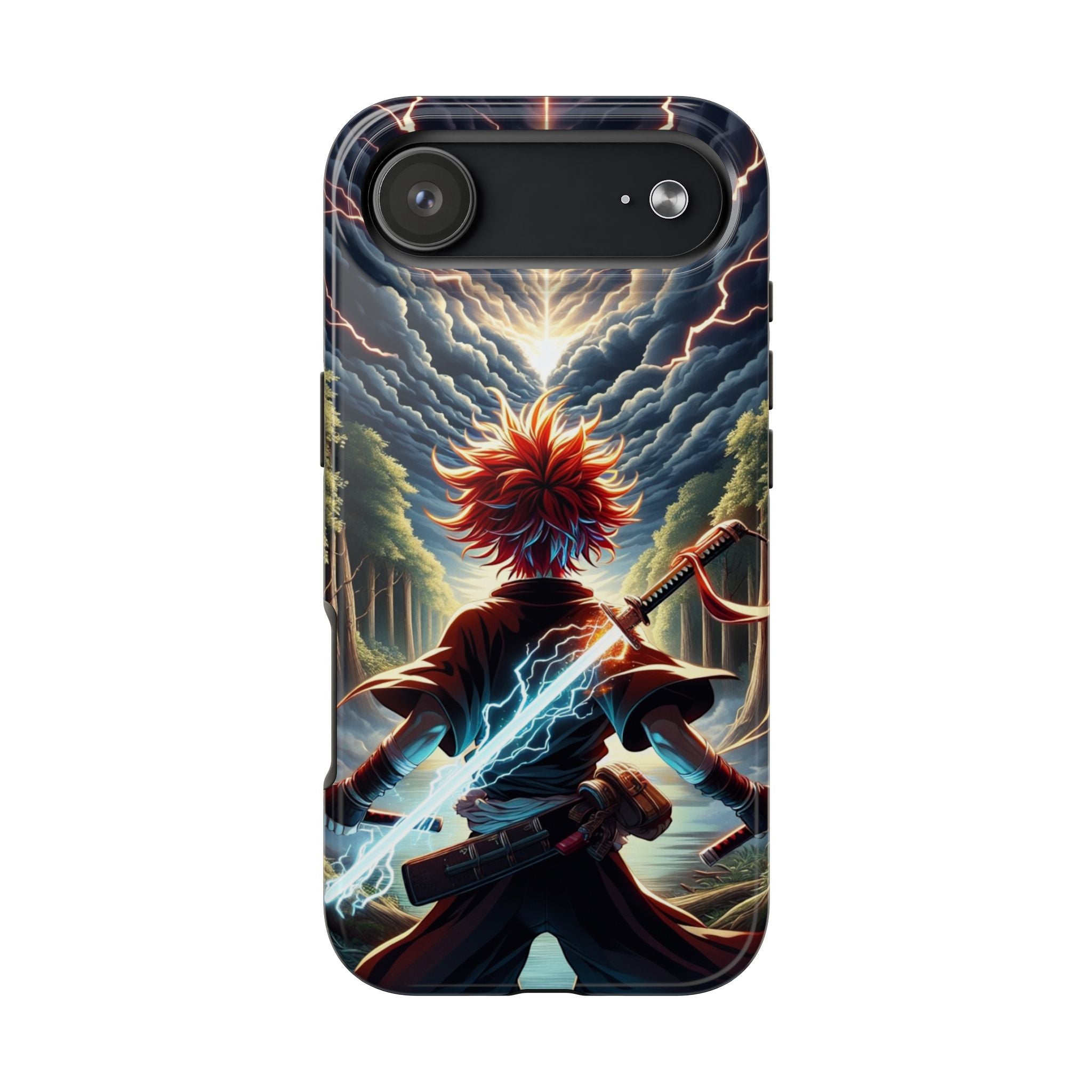 Epic Adventure Tough Phone Cases, Anime, Lightning Design, Durable Cover, Gift for Gamers, Festival Essential