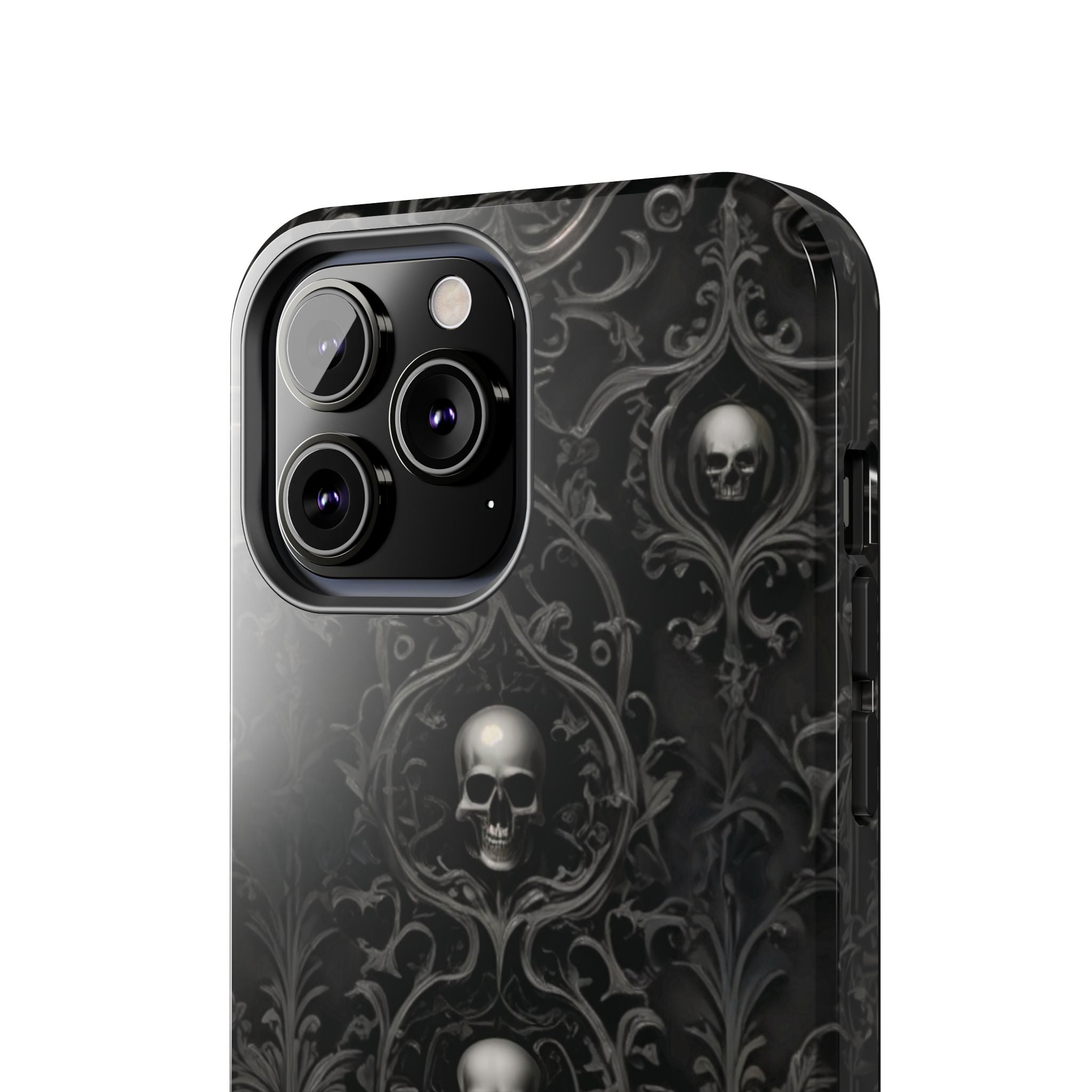 Gothic Skull Phone Cases - Tough Protection, Unique Gift for Halloween, Dark Aesthetic Accessory for Men and Women, Trendy Phone Cover