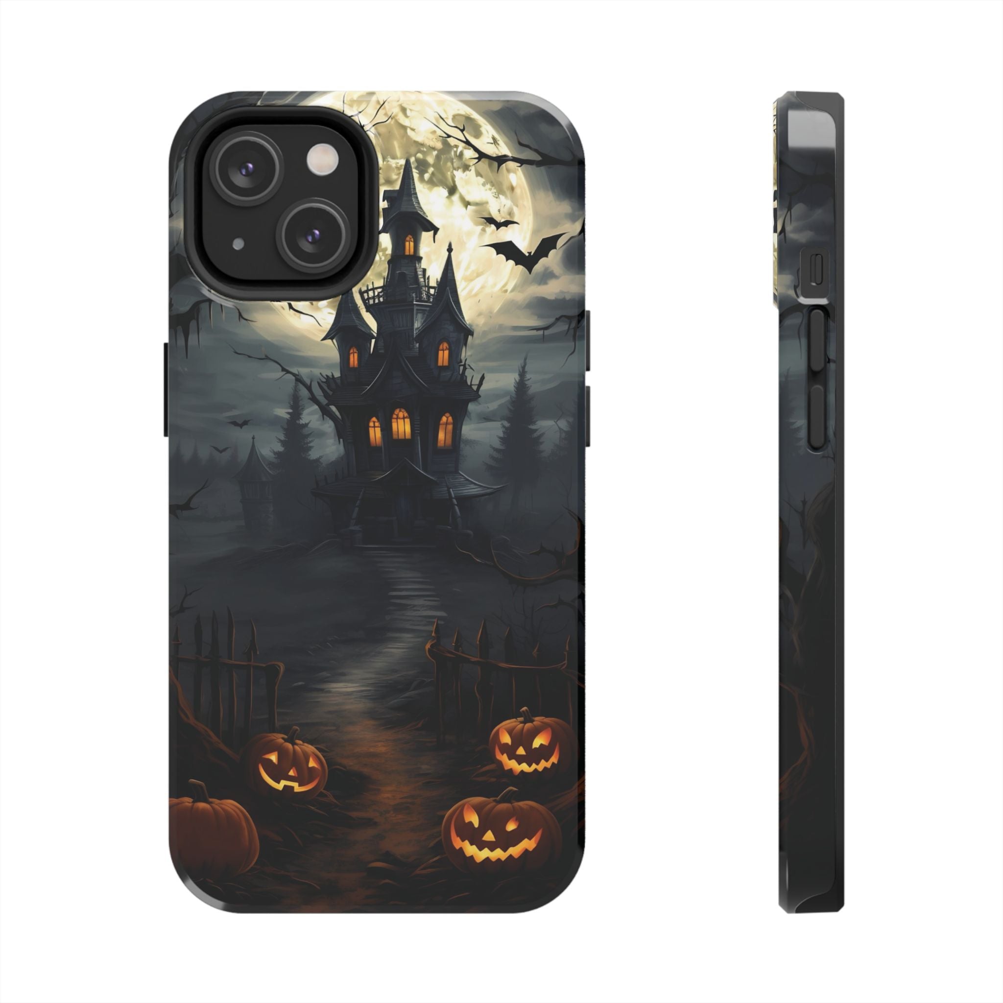 Halloween Haunted House Phone Cases, Tough Cases for Spooky Vibes, Gifts for Halloween Lovers, Ghostly Decor, Fall Accessories