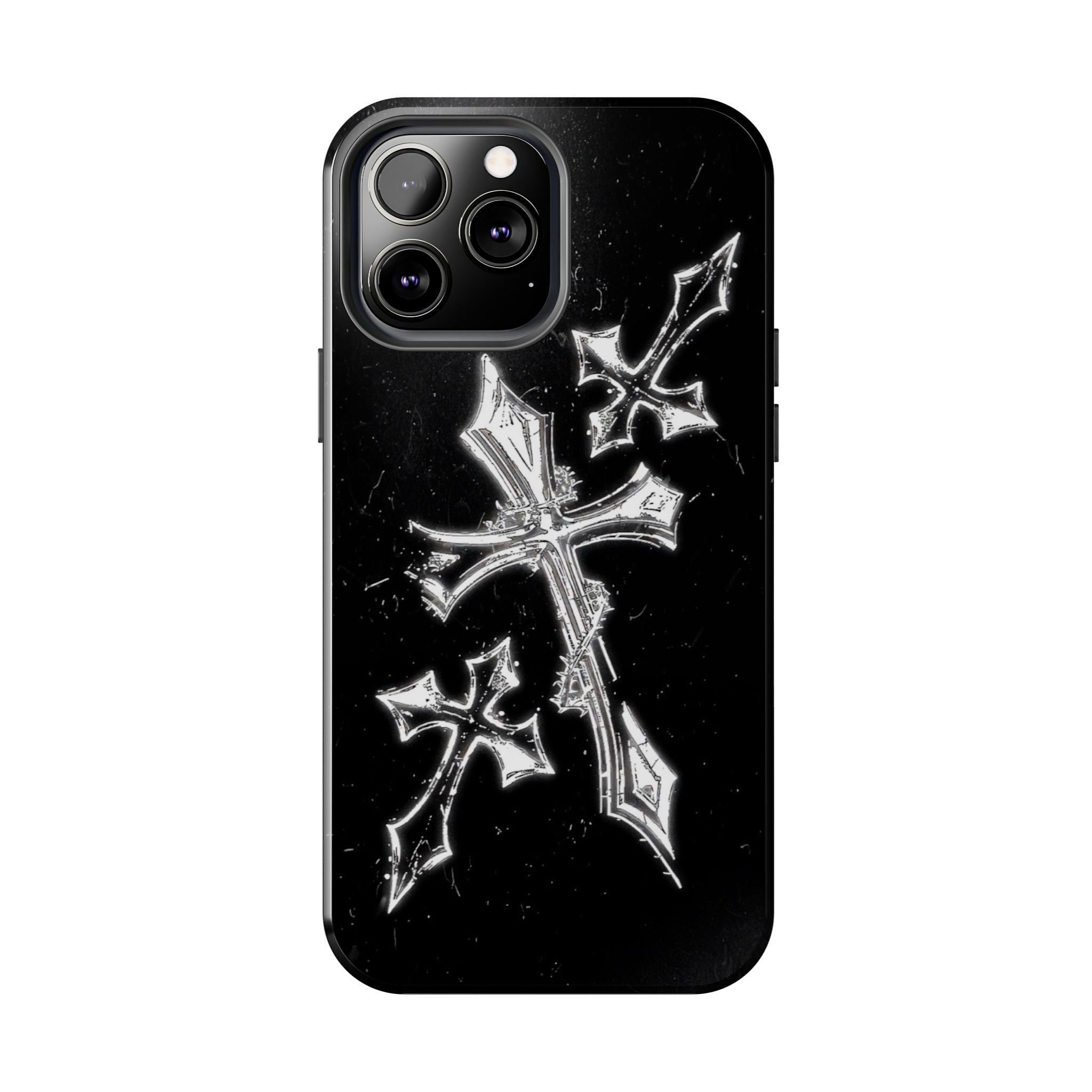 Tough Phone Case with Cross Design, Gothic Phone Cover, Personalized Phone Case, Customizable Tech Accessories, Unique Gift Idea