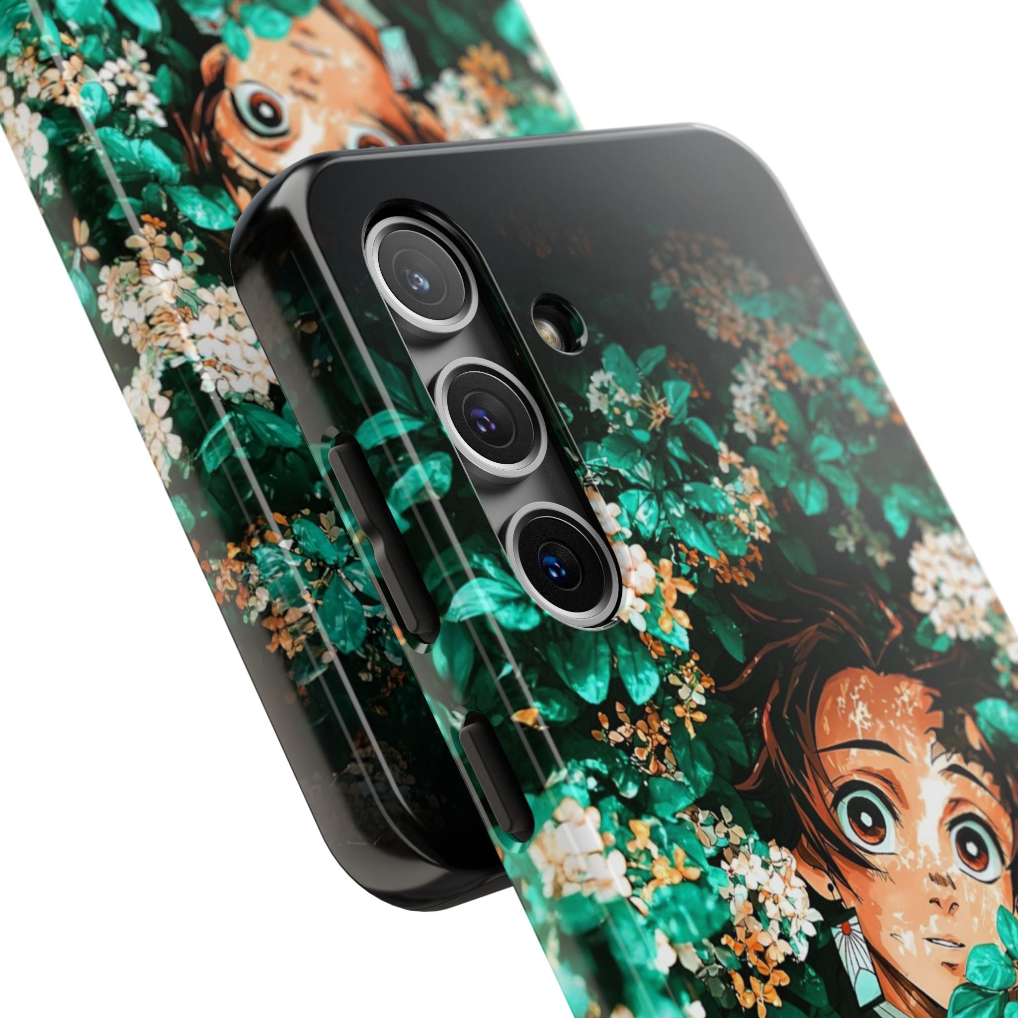 Floral Fantasy Tough Phone Cases | Trendy Phone Cover | Unique Gift for Nature Lovers | Durable Protection | Anime-Inspired Design