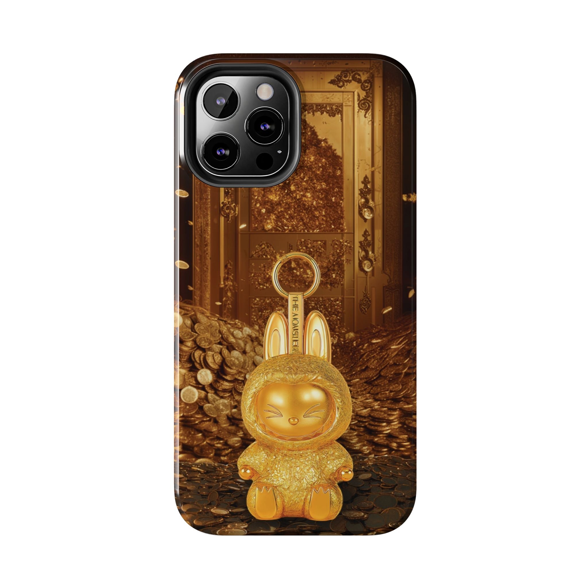 Luxurious Rabbit Phone Case, Golden Bunny Phone Cover, Tough Phone Cases, Cute Rabbit Holder, Unique Gift Idea, Stylish Mobile Protector