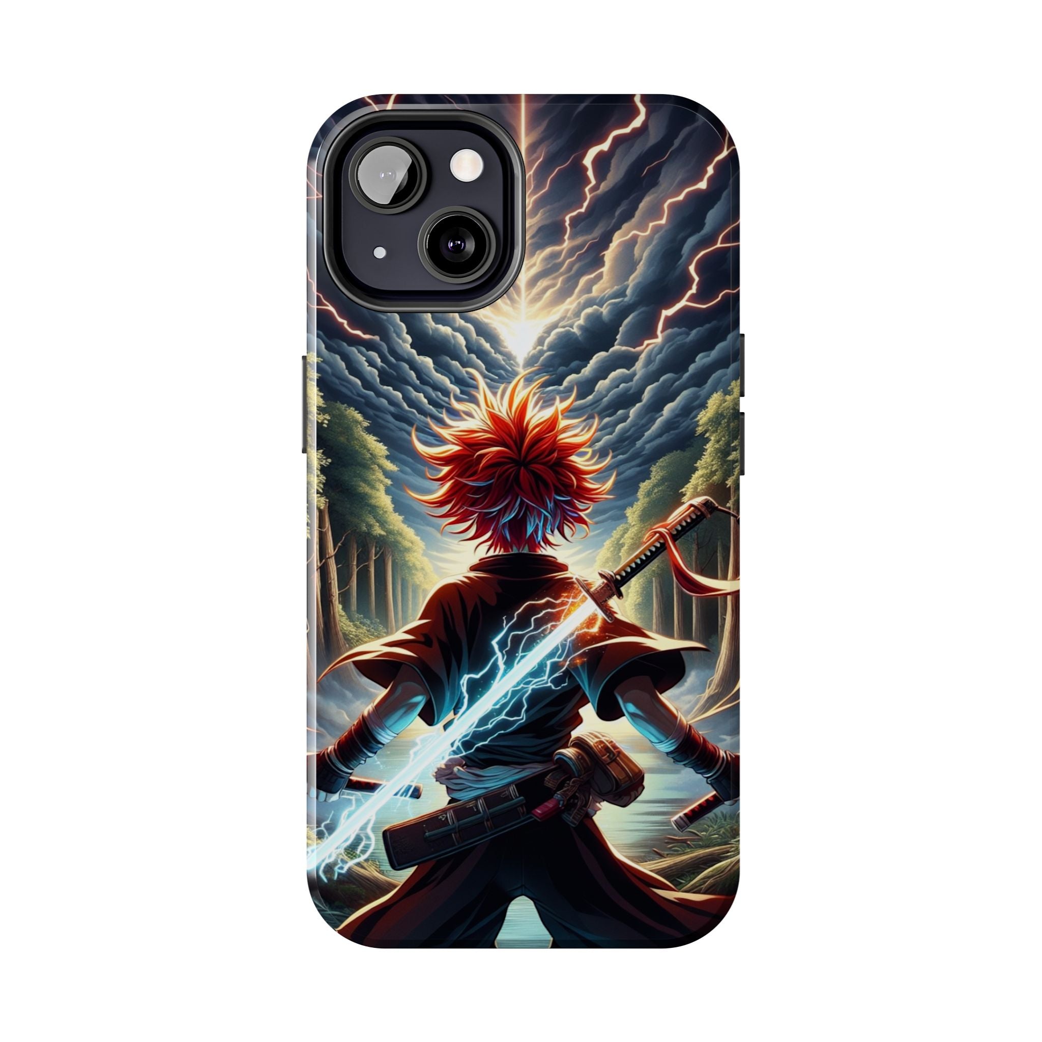 Epic Adventure Tough Phone Cases, Anime, Lightning Design, Durable Cover, Gift for Gamers, Festival Essential