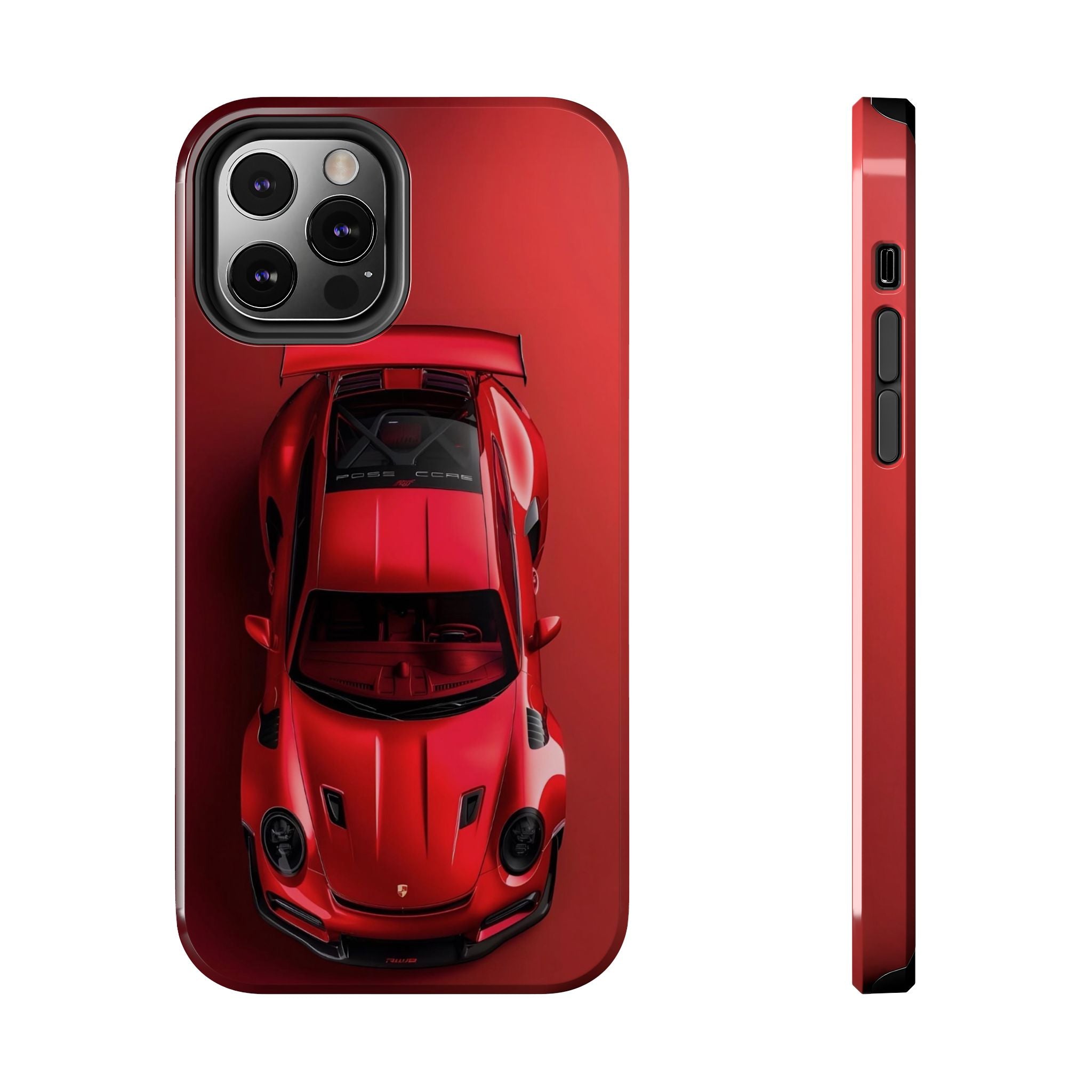 Sleek Sports Car Phone Cases for Automotive Enthusiasts, Durable Phone Covers, Car Lover Gifts, Stylish Tech Accessories, Red Racing Design