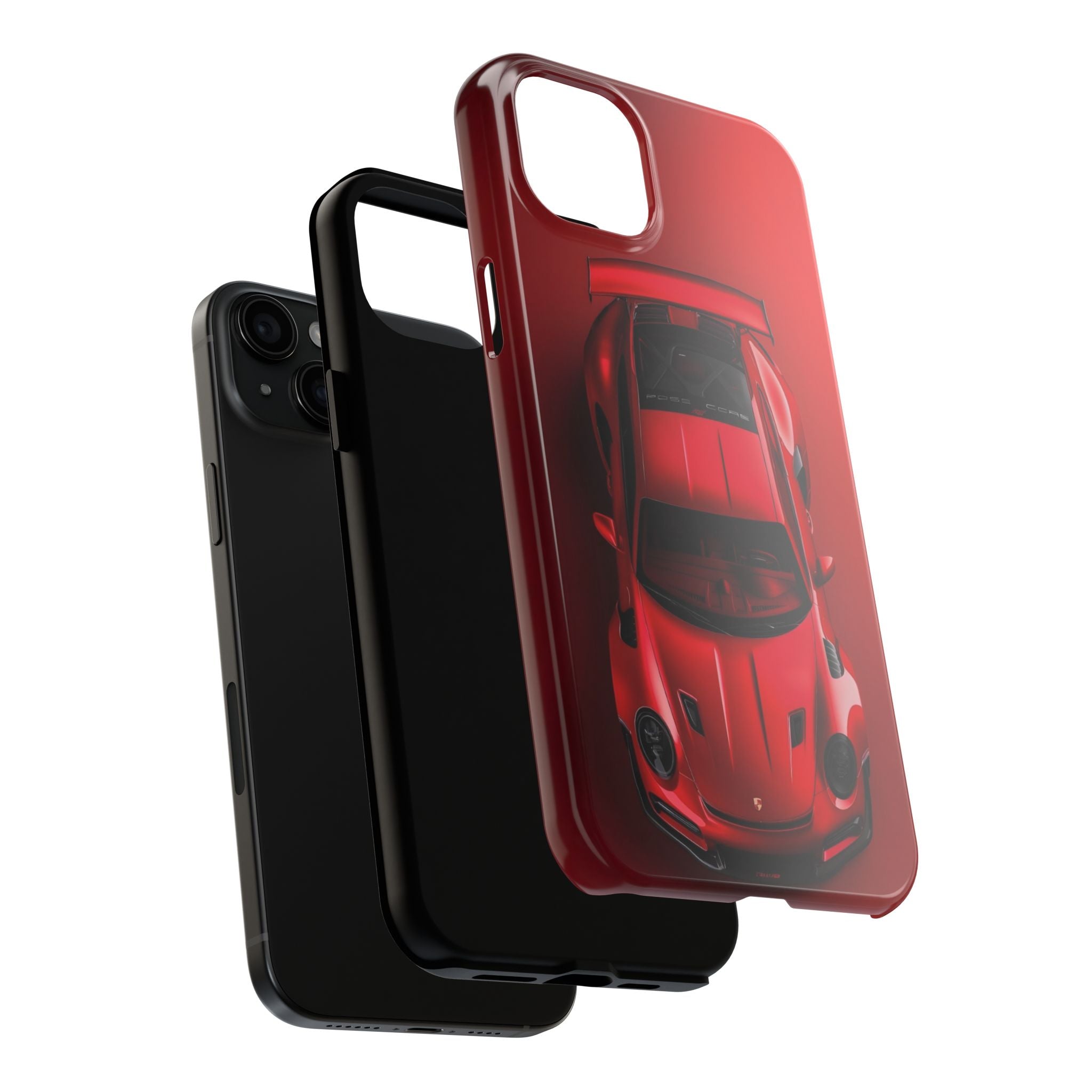 Sleek Sports Car Phone Cases for Automotive Enthusiasts, Durable Phone Covers, Car Lover Gifts, Stylish Tech Accessories, Red Racing Design