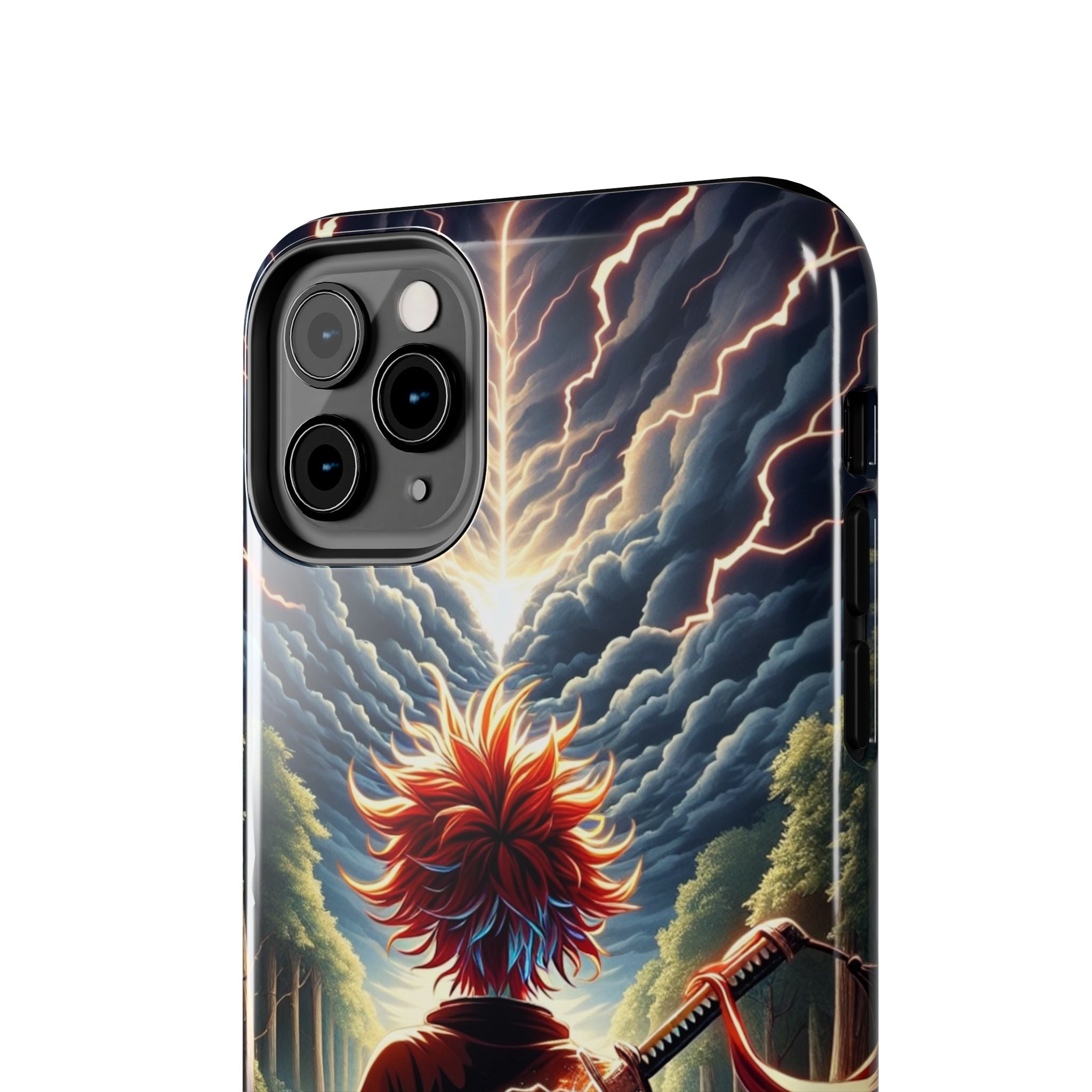 Epic Adventure Tough Phone Cases, Anime, Lightning Design, Durable Cover, Gift for Gamers, Festival Essential