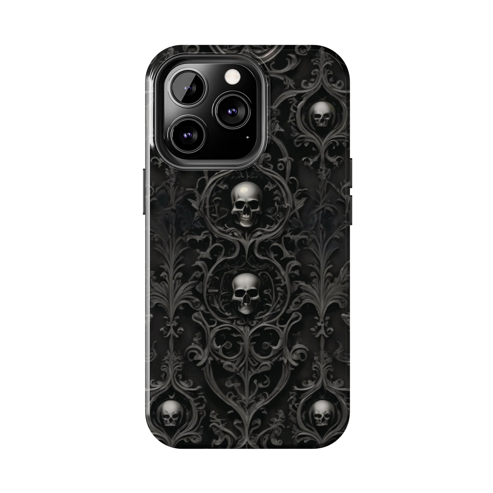 Gothic Skull Phone Cases - Tough Protection, Unique Gift for Halloween, Dark Aesthetic Accessory for Men and Women, Trendy Phone Cover