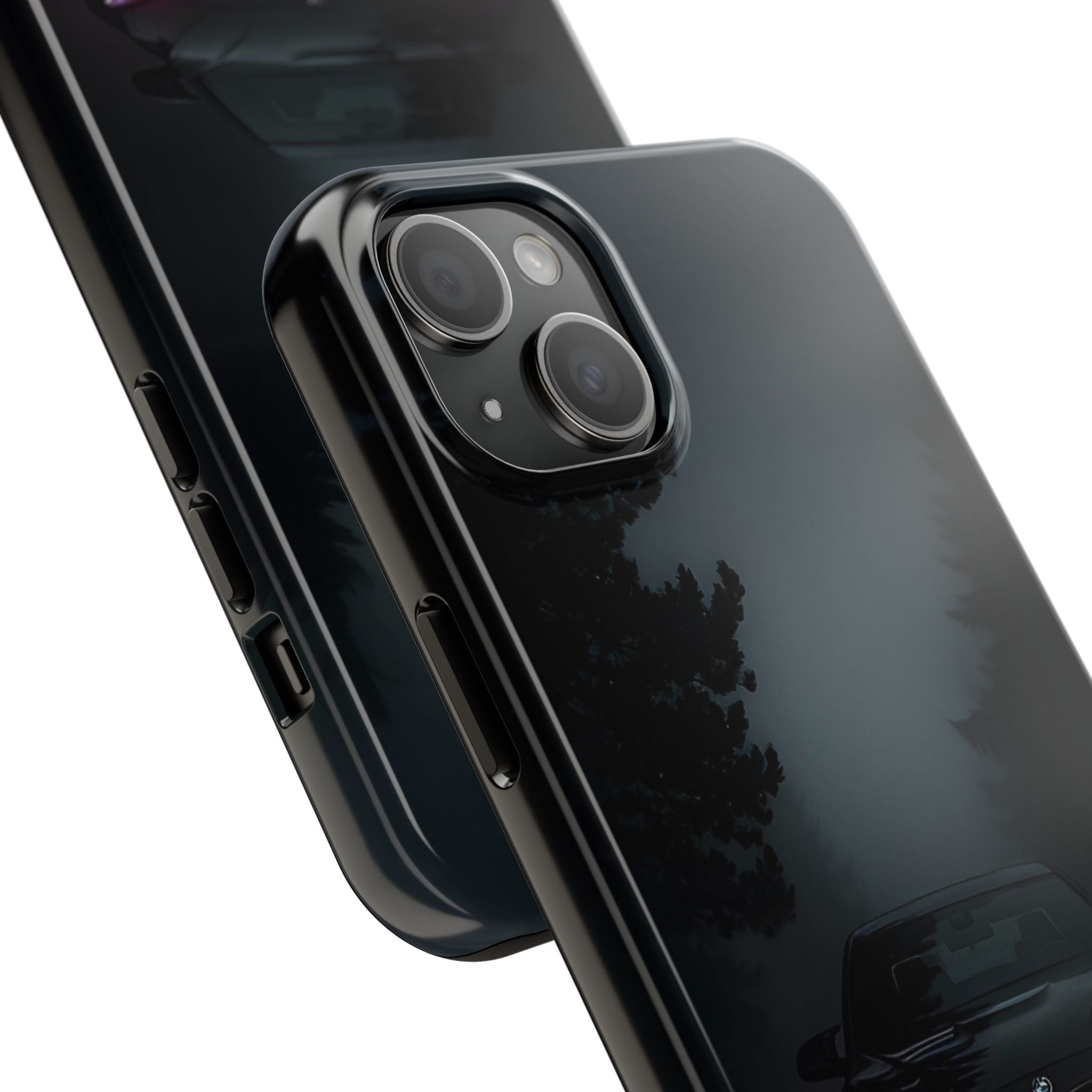 Tough Phone Case with Neon Car Design, Durable Smartphone Cover, Gift for Car Enthusiasts, Unique Accessory for Him, Perfect for Birthdays