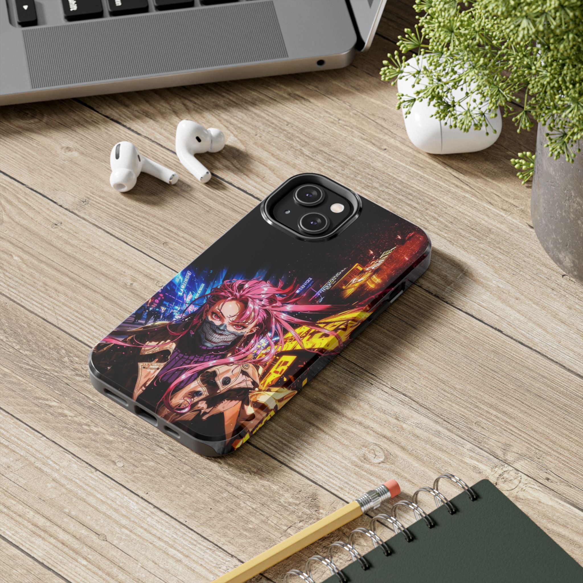 Vibrant Art Phone Case, Tough Phone Cases, Anime Phone Cover, Stylish Phone Protector, Unique Gift for Gamers, Colorful Accessory