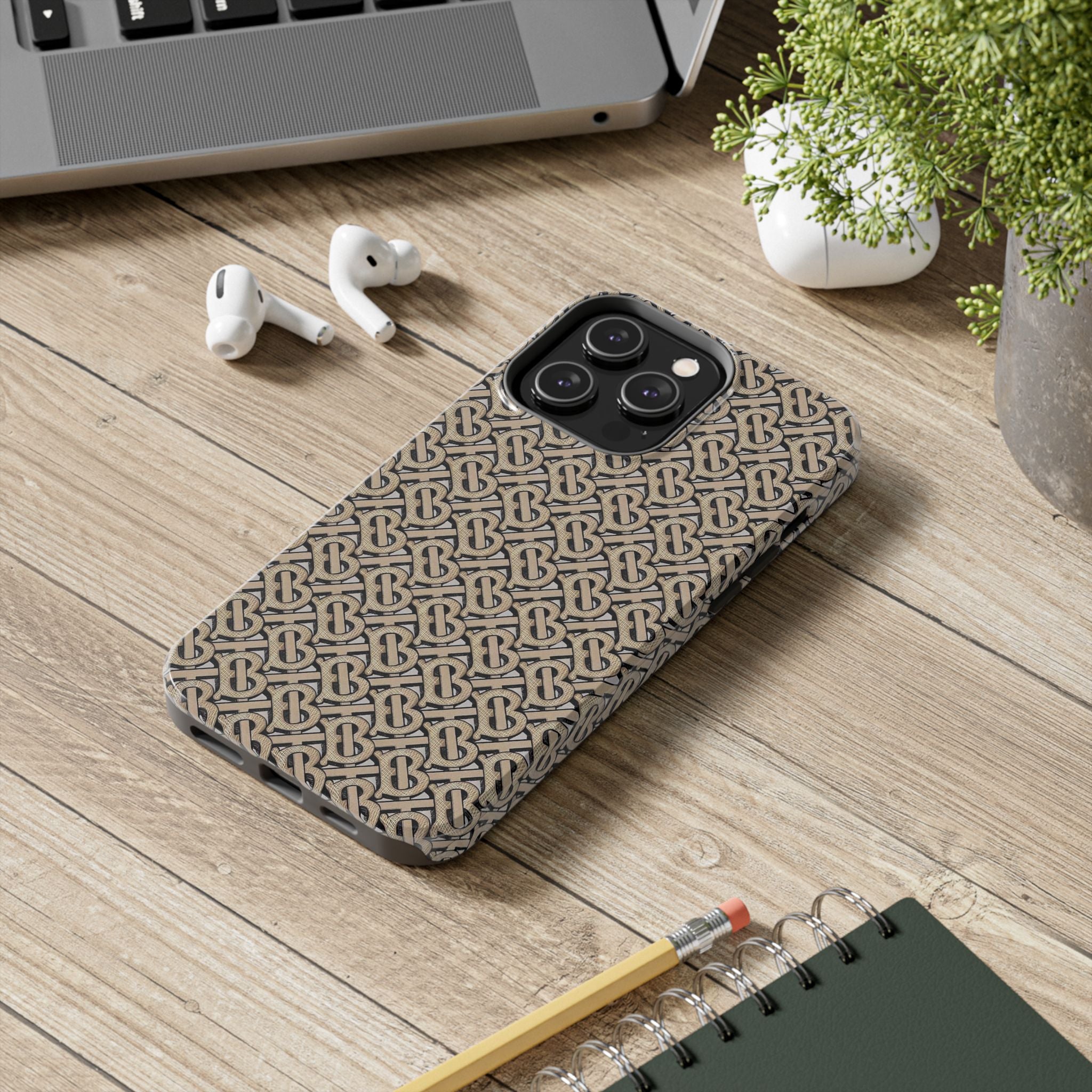 Elegant Interwoven Pattern Tough Phone Cases, Stylish Phone Covers, Durable Cases for Everyday Adventures, Gift for Phone Lovers