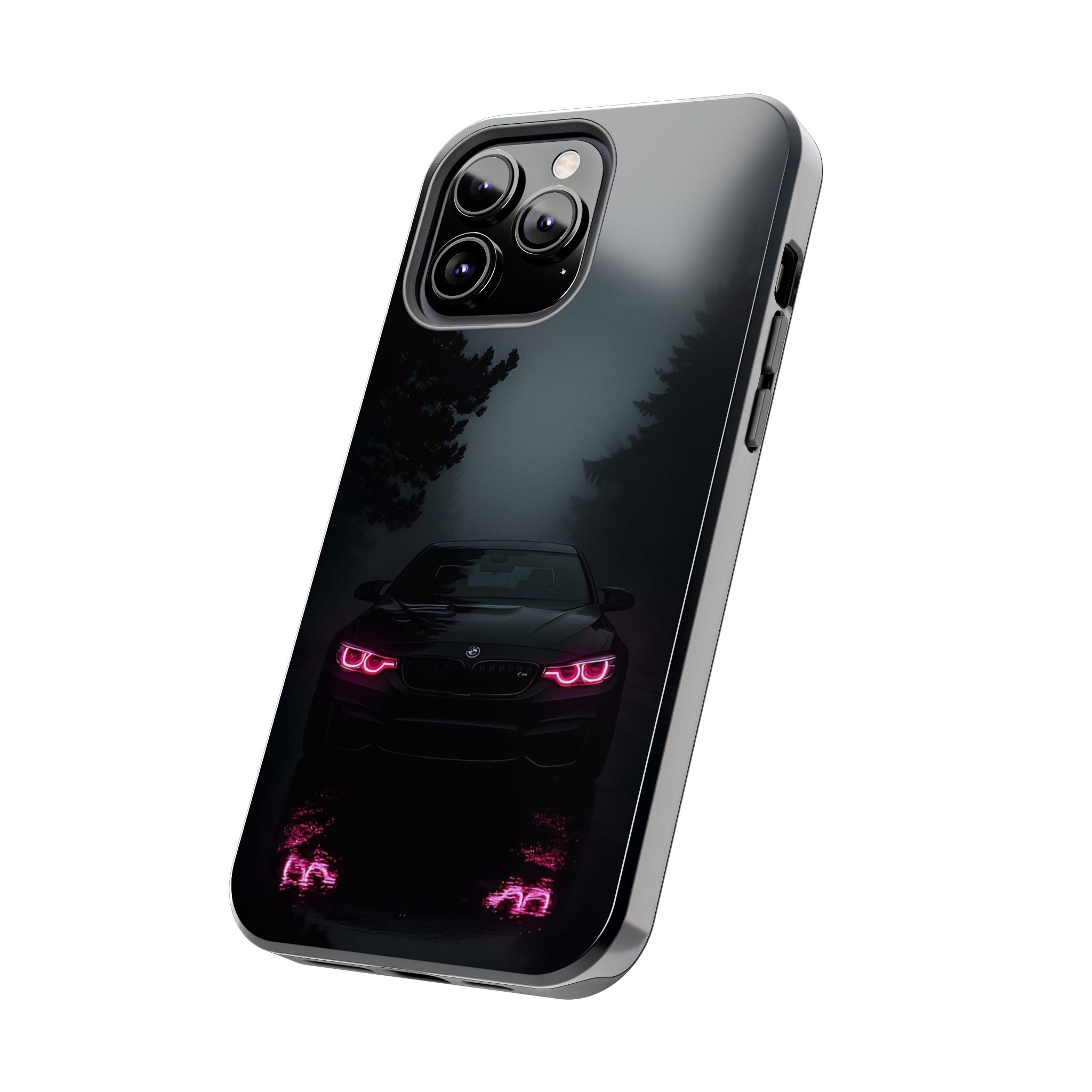 Tough Phone Case with Neon Car Design, Durable Smartphone Cover, Gift for Car Enthusiasts, Unique Accessory for Him, Perfect for Birthdays