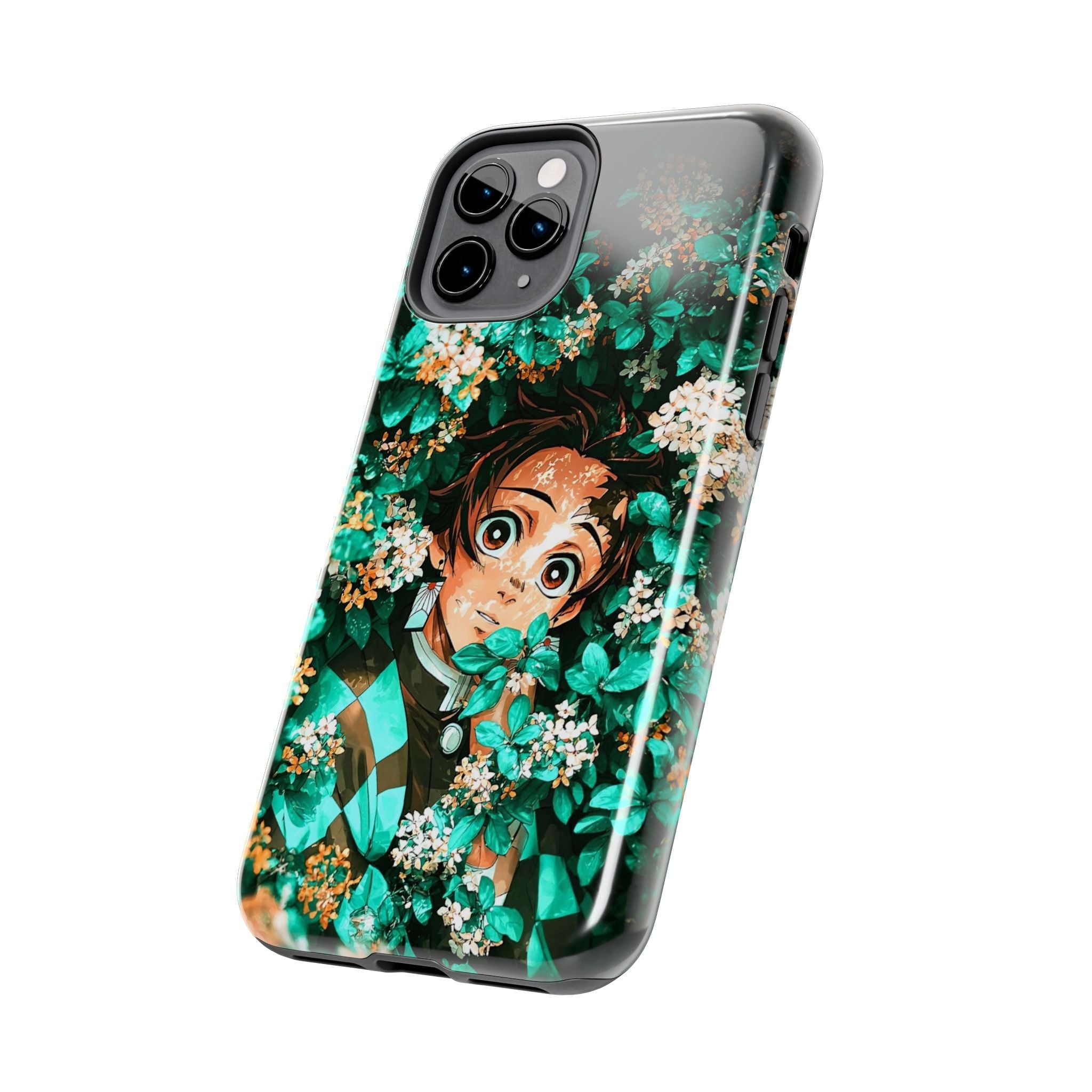 Floral Fantasy Tough Phone Cases | Trendy Phone Cover | Unique Gift for Nature Lovers | Durable Protection | Anime-Inspired Design