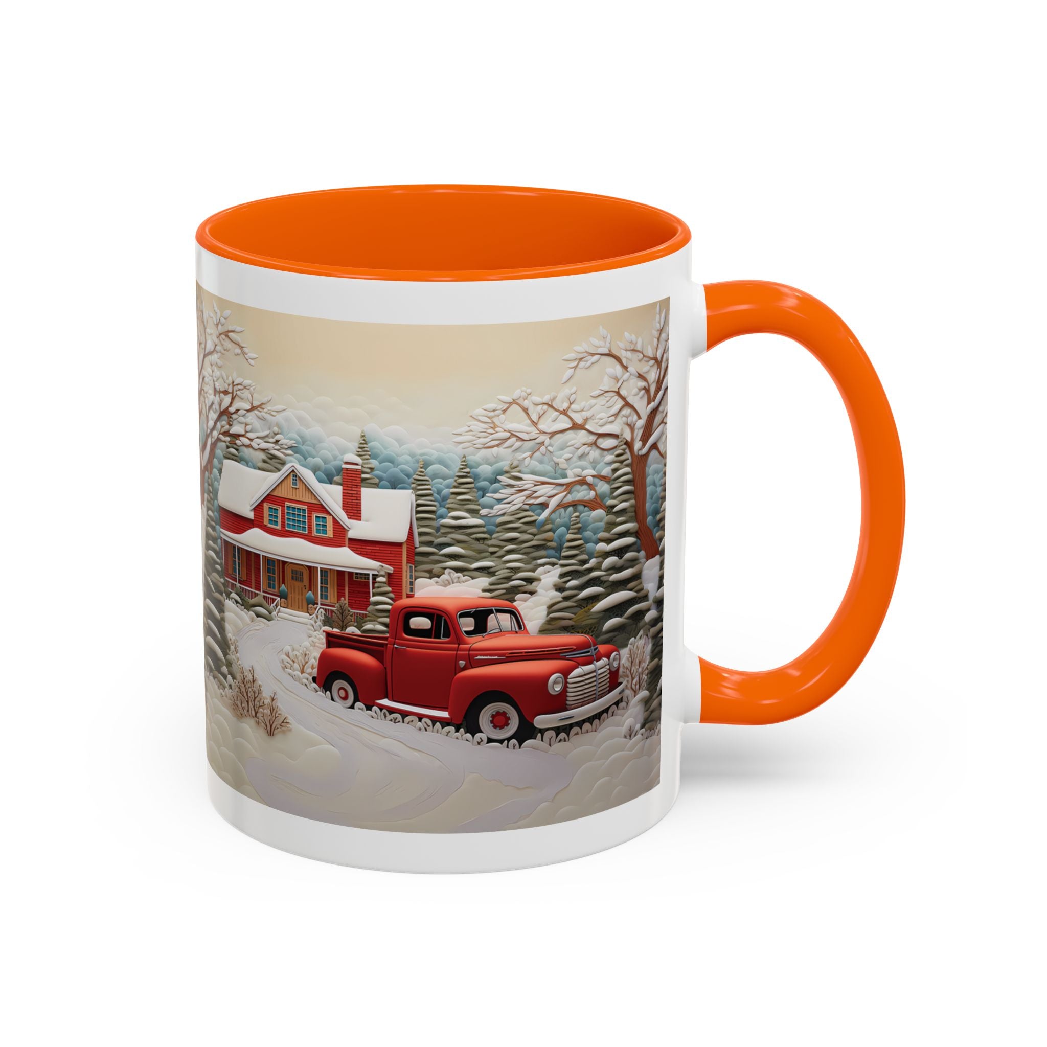 Winter Wonderland Accent Coffee Mug, Cozy Holiday Coffee Cup, Festive Gift for Coffee Lovers, Winter Decor Mug, Rustic Home Accent