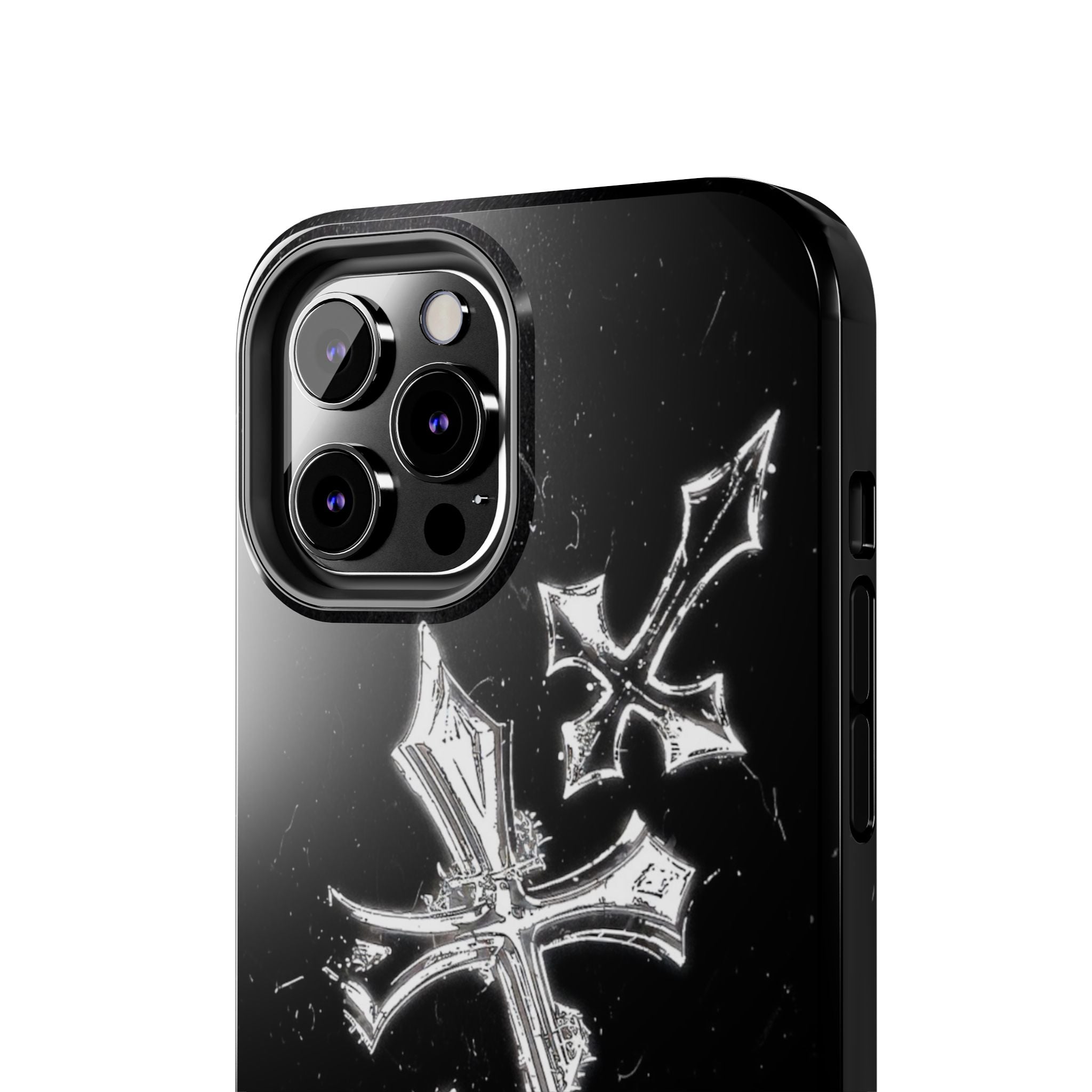 Tough Phone Case with Cross Design, Gothic Phone Cover, Personalized Phone Case, Customizable Tech Accessories, Unique Gift Idea