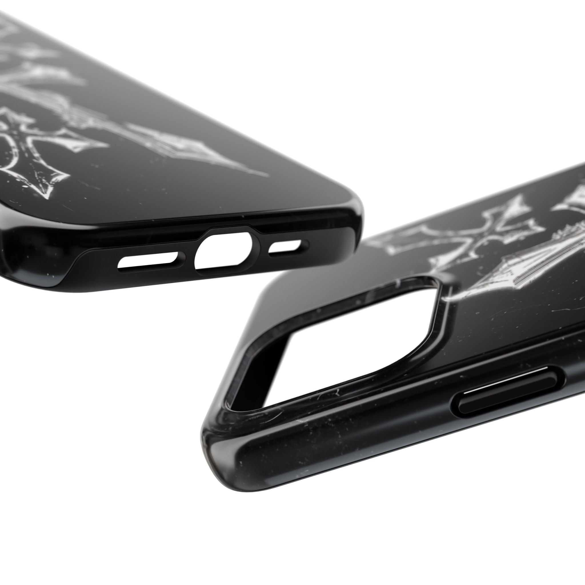 Tough Phone Case with Cross Design, Gothic Phone Cover, Personalized Phone Case, Customizable Tech Accessories, Unique Gift Idea