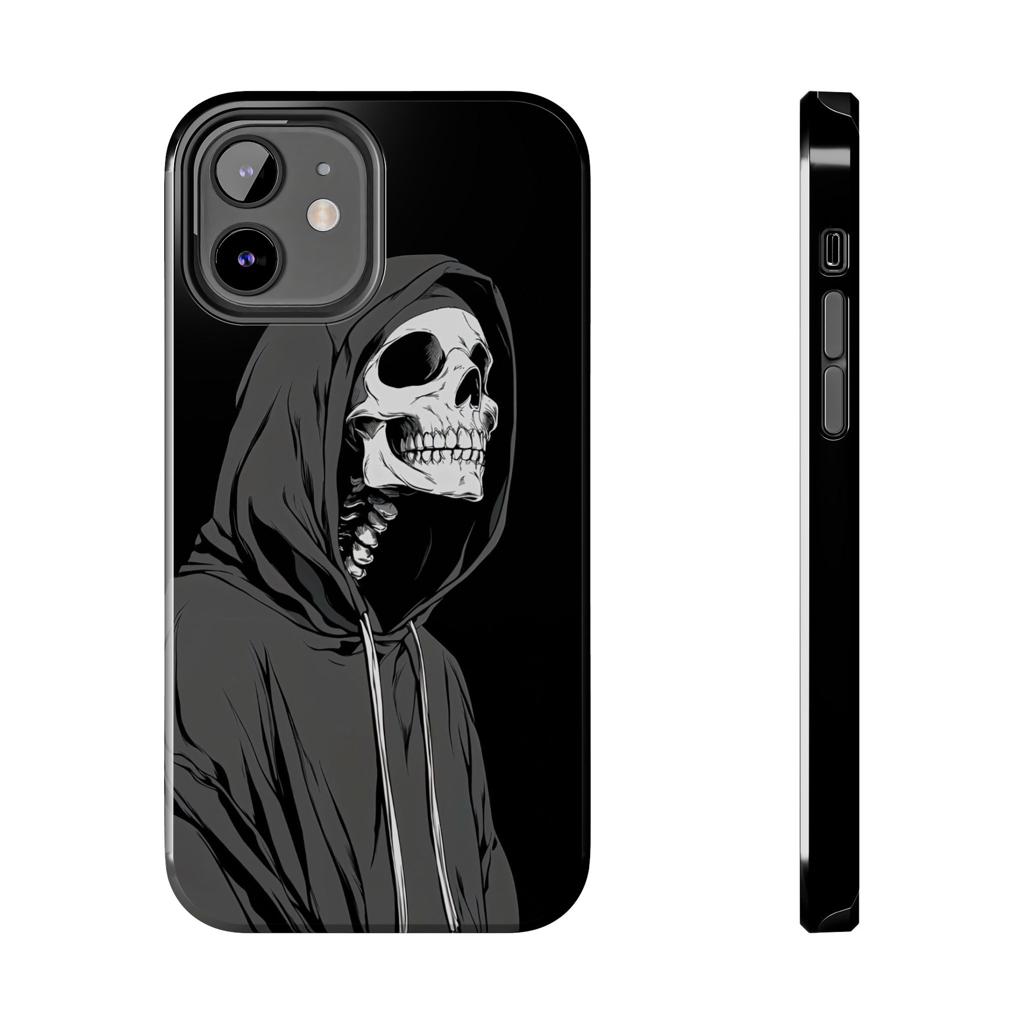 Edgy Skull Phone Cases, Protective Phone Cover, Goth Aesthetic, Halloween Decor, Unique Gift