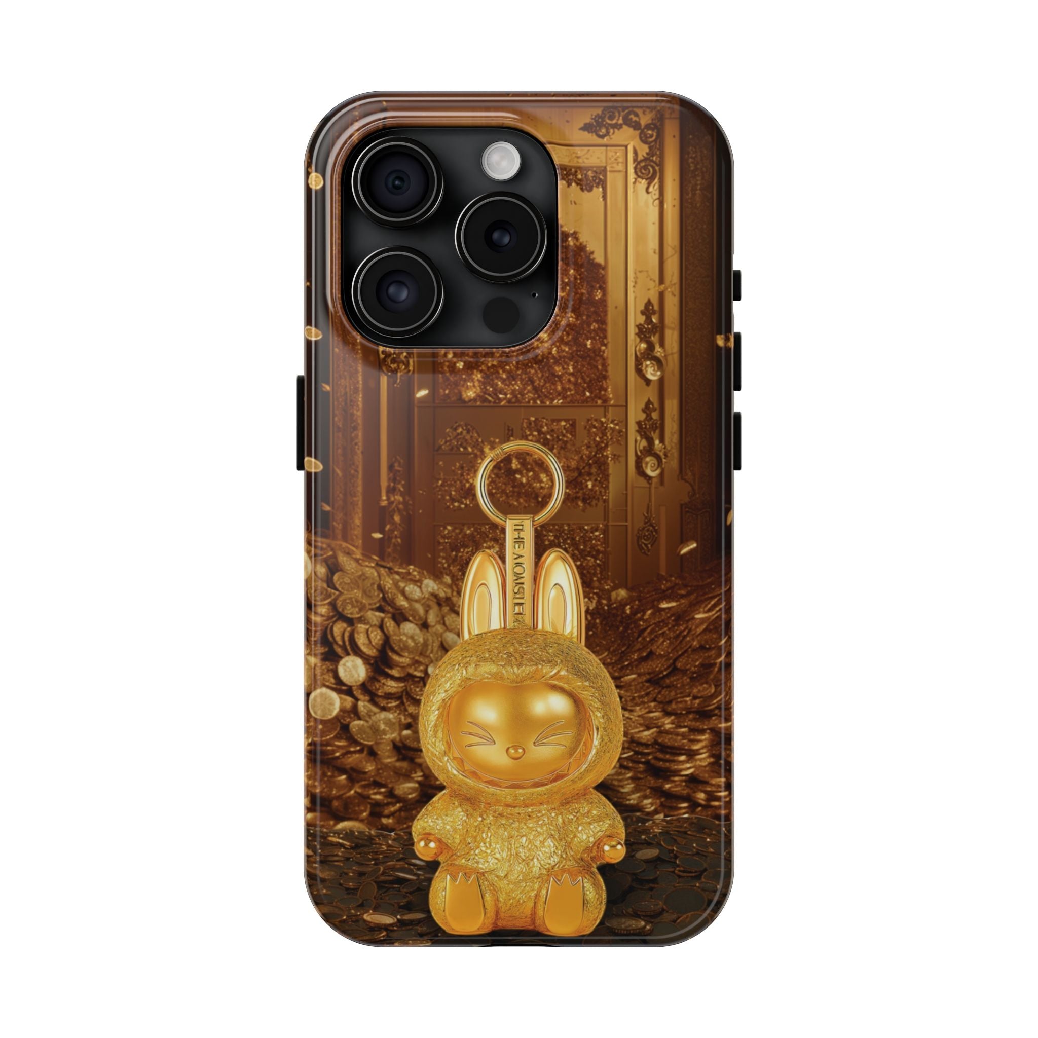 Luxurious Rabbit Phone Case, Golden Bunny Phone Cover, Tough Phone Cases, Cute Rabbit Holder, Unique Gift Idea, Stylish Mobile Protector