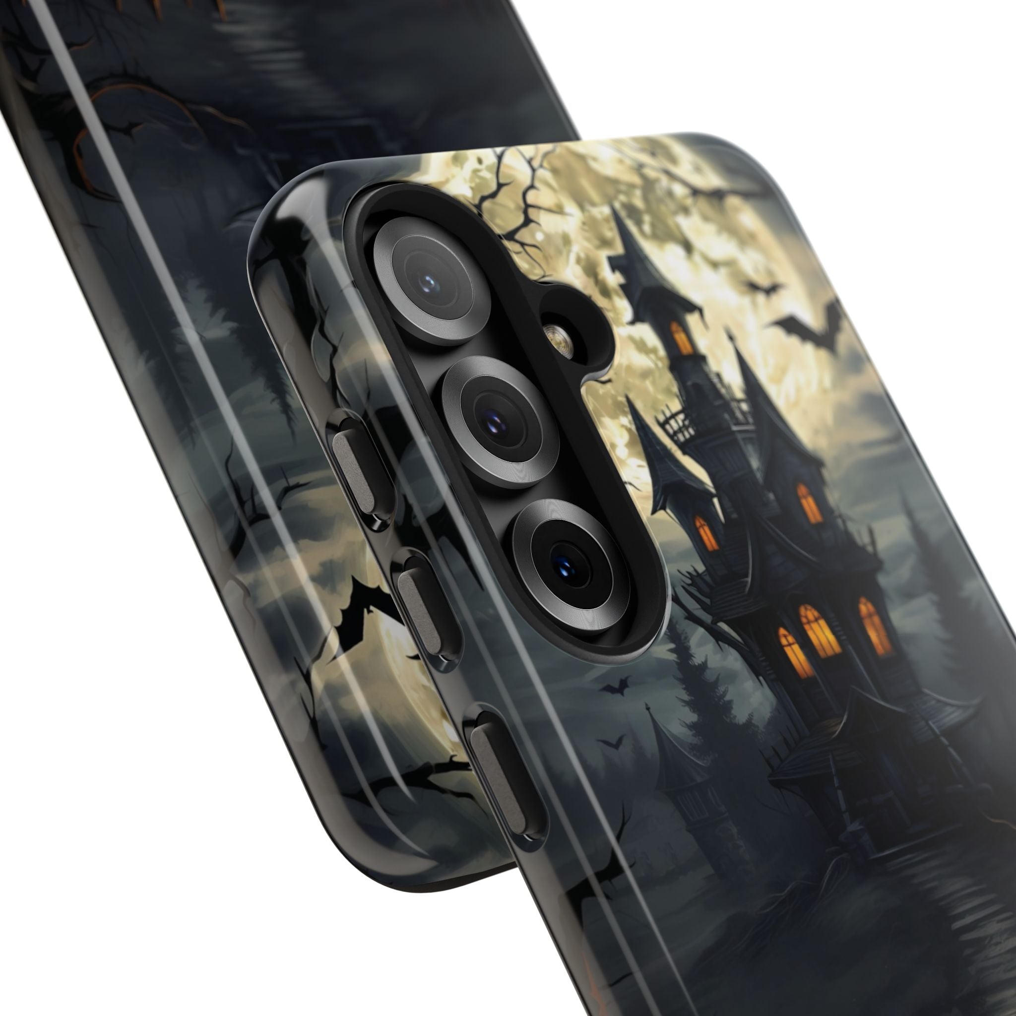 Halloween Haunted House Phone Cases, Tough Cases for Spooky Vibes, Gifts for Halloween Lovers, Ghostly Decor, Fall Accessories