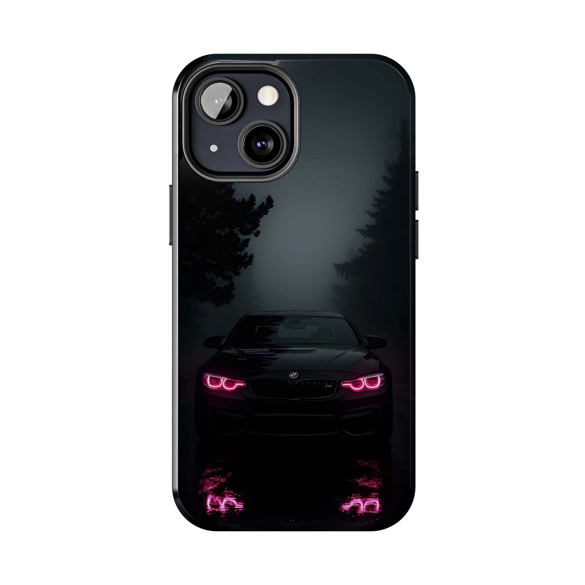 Tough Phone Case with Neon Car Design, Durable Smartphone Cover, Gift for Car Enthusiasts, Unique Accessory for Him, Perfect for Birthdays