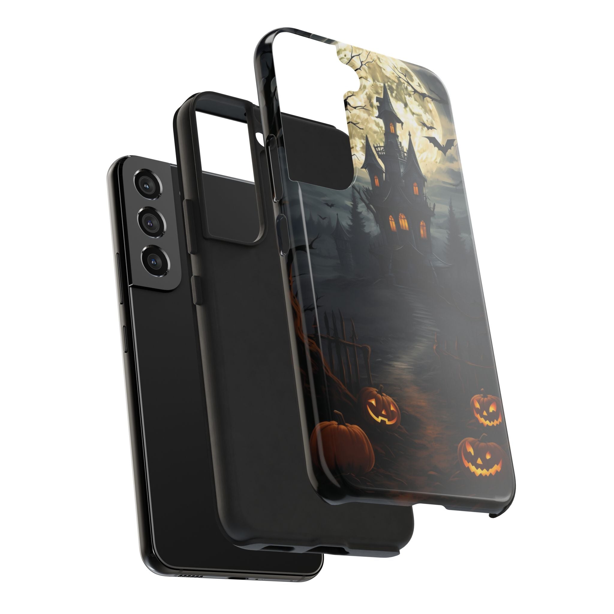 Halloween Haunted House Phone Cases, Tough Cases for Spooky Vibes, Gifts for Halloween Lovers, Ghostly Decor, Fall Accessories