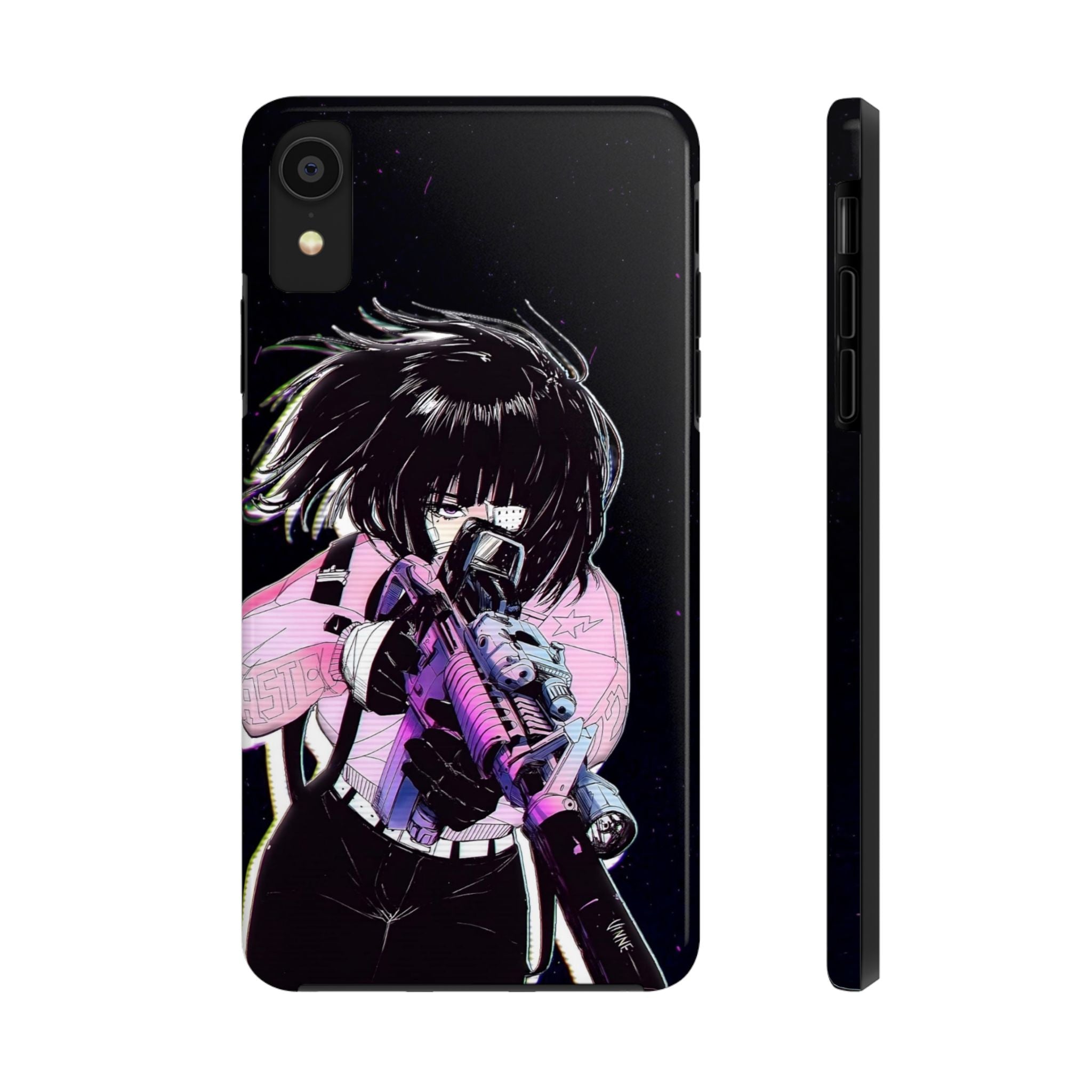 Anime-Style Tough Phone Cases with Edgy Designs, Perfect for Gamers, Cyberpunk Lovers, Gifts for Birthdays, Holidays, and Cosplay