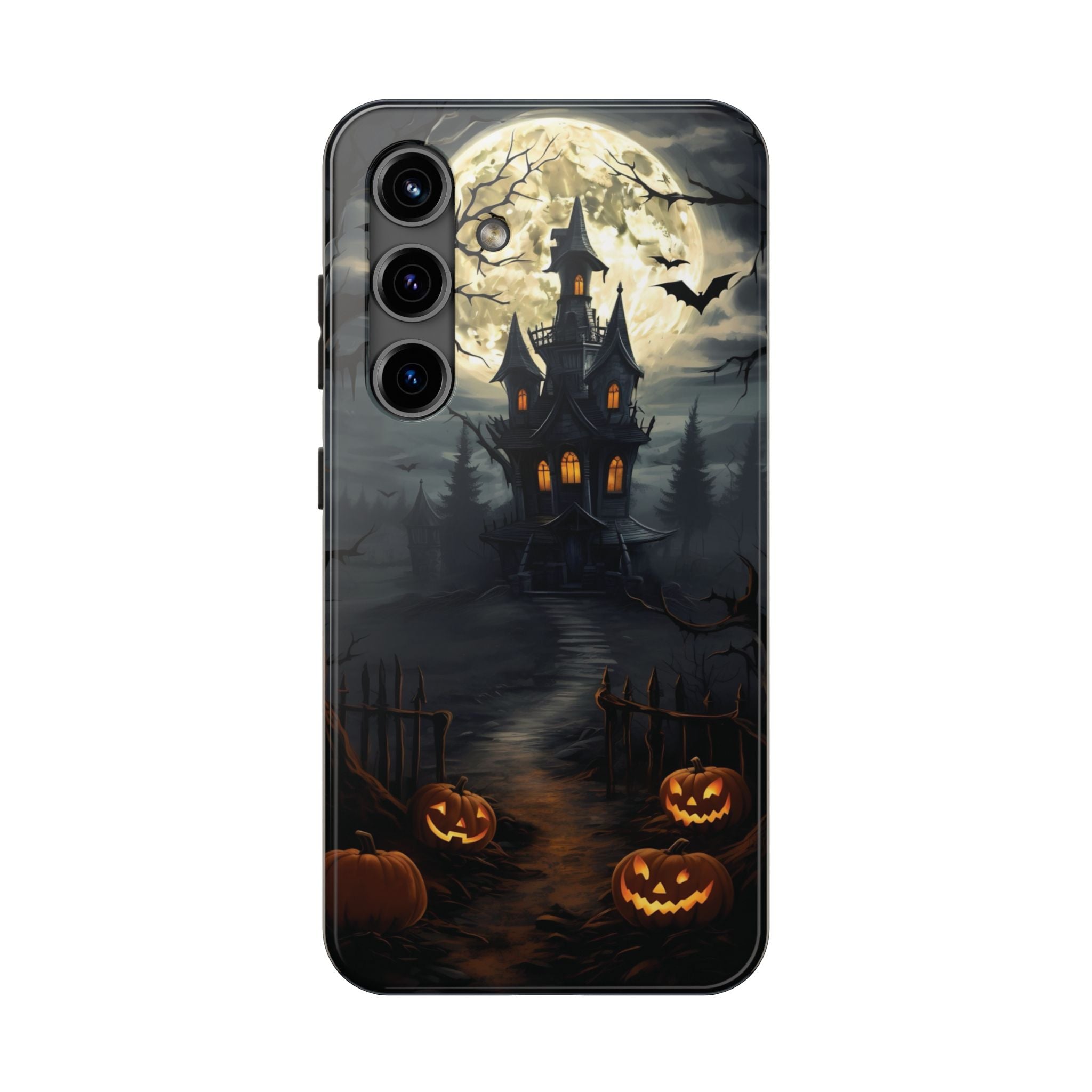 Halloween Haunted House Phone Cases, Tough Cases for Spooky Vibes, Gifts for Halloween Lovers, Ghostly Decor, Fall Accessories