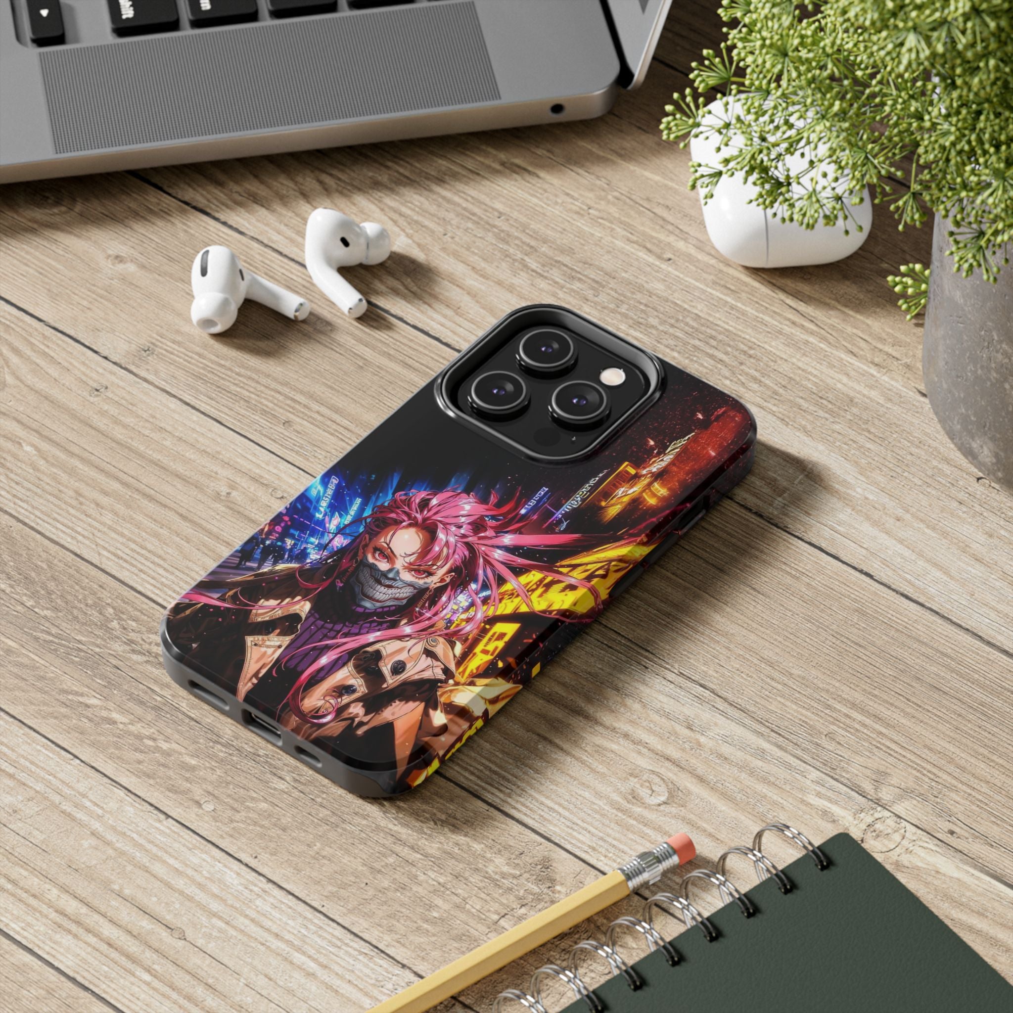 Vibrant Art Phone Case, Tough Phone Cases, Anime Phone Cover, Stylish Phone Protector, Unique Gift for Gamers, Colorful Accessory