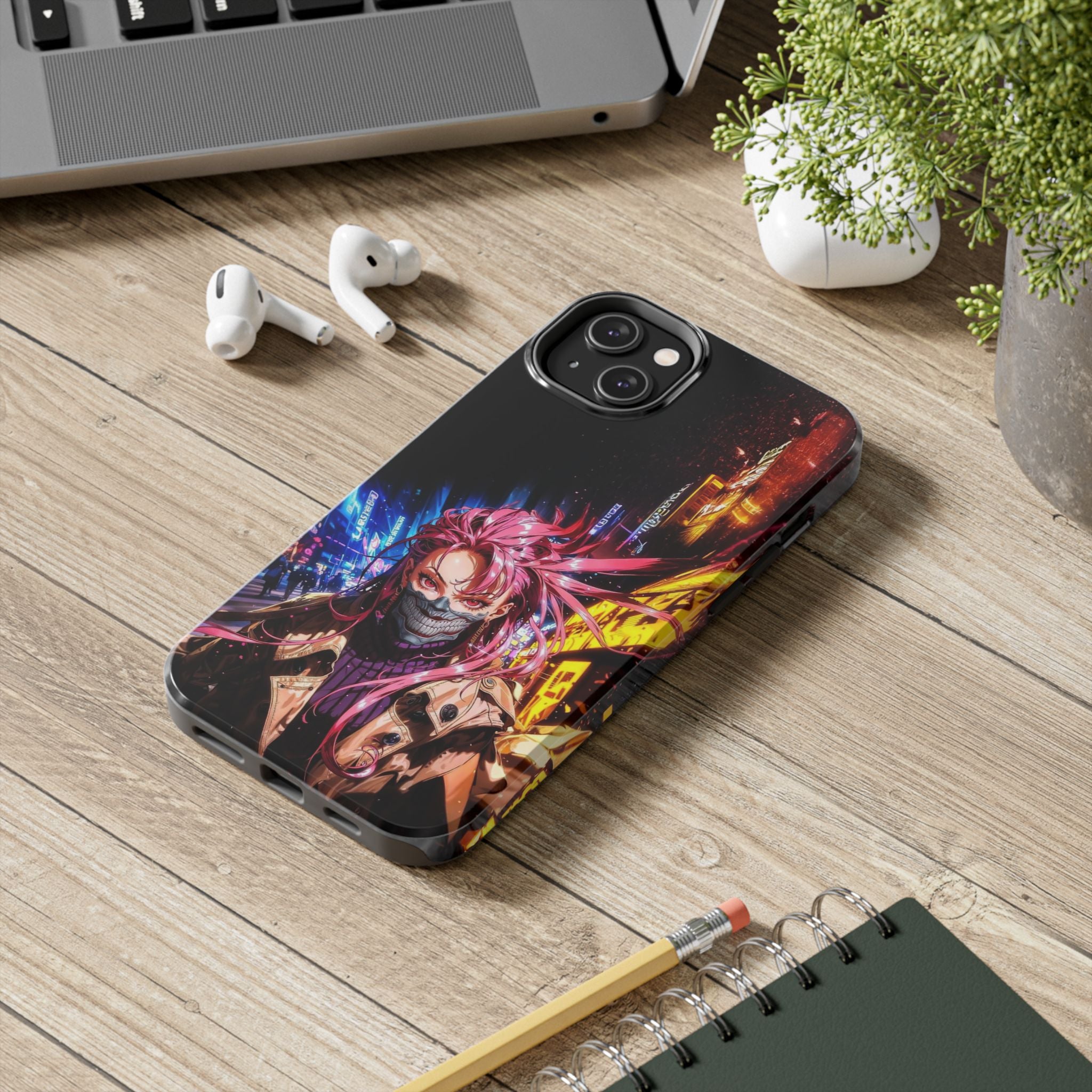 Vibrant Art Phone Case, Tough Phone Cases, Anime Phone Cover, Stylish Phone Protector, Unique Gift for Gamers, Colorful Accessory
