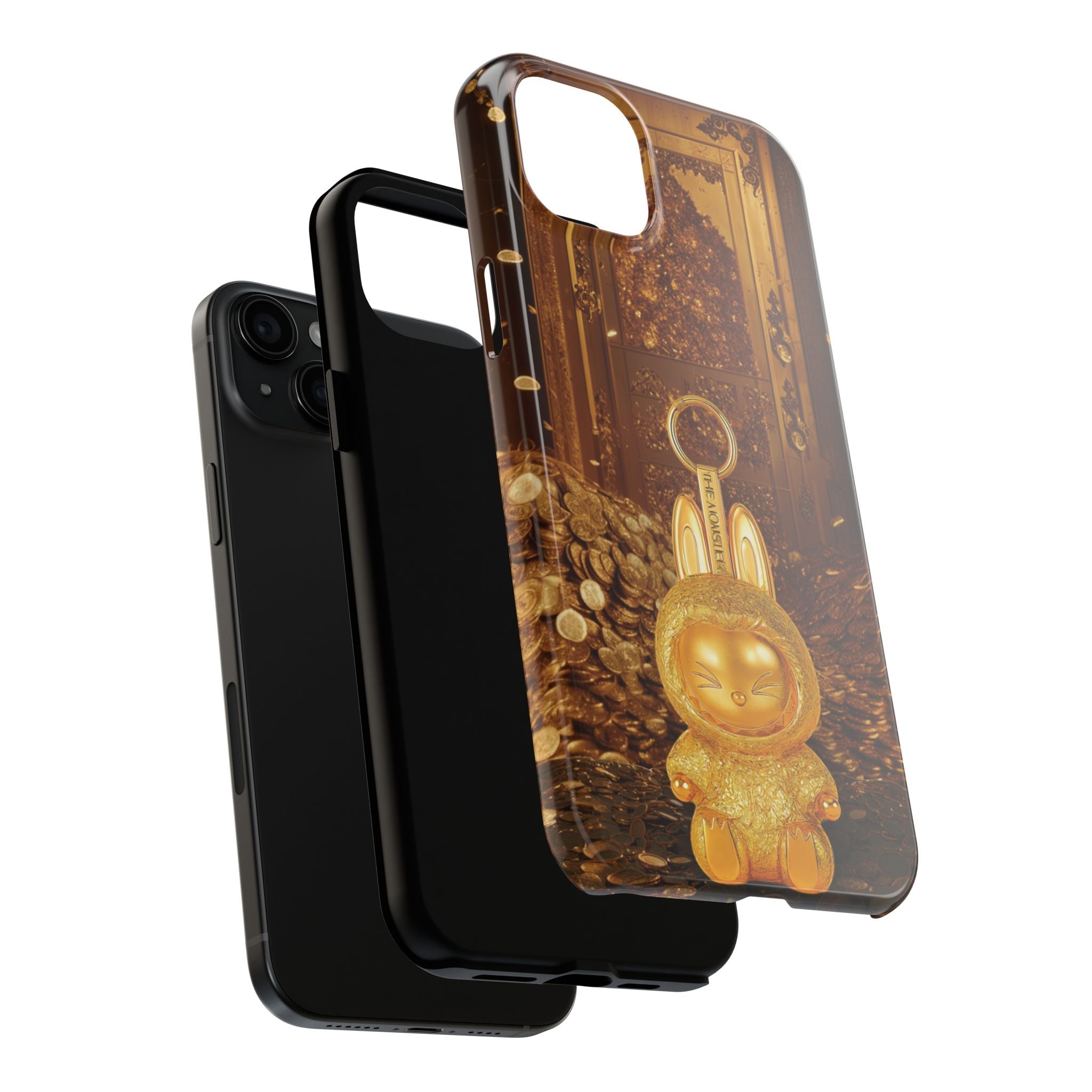 Luxurious Rabbit Phone Case, Golden Bunny Phone Cover, Tough Phone Cases, Cute Rabbit Holder, Unique Gift Idea, Stylish Mobile Protector