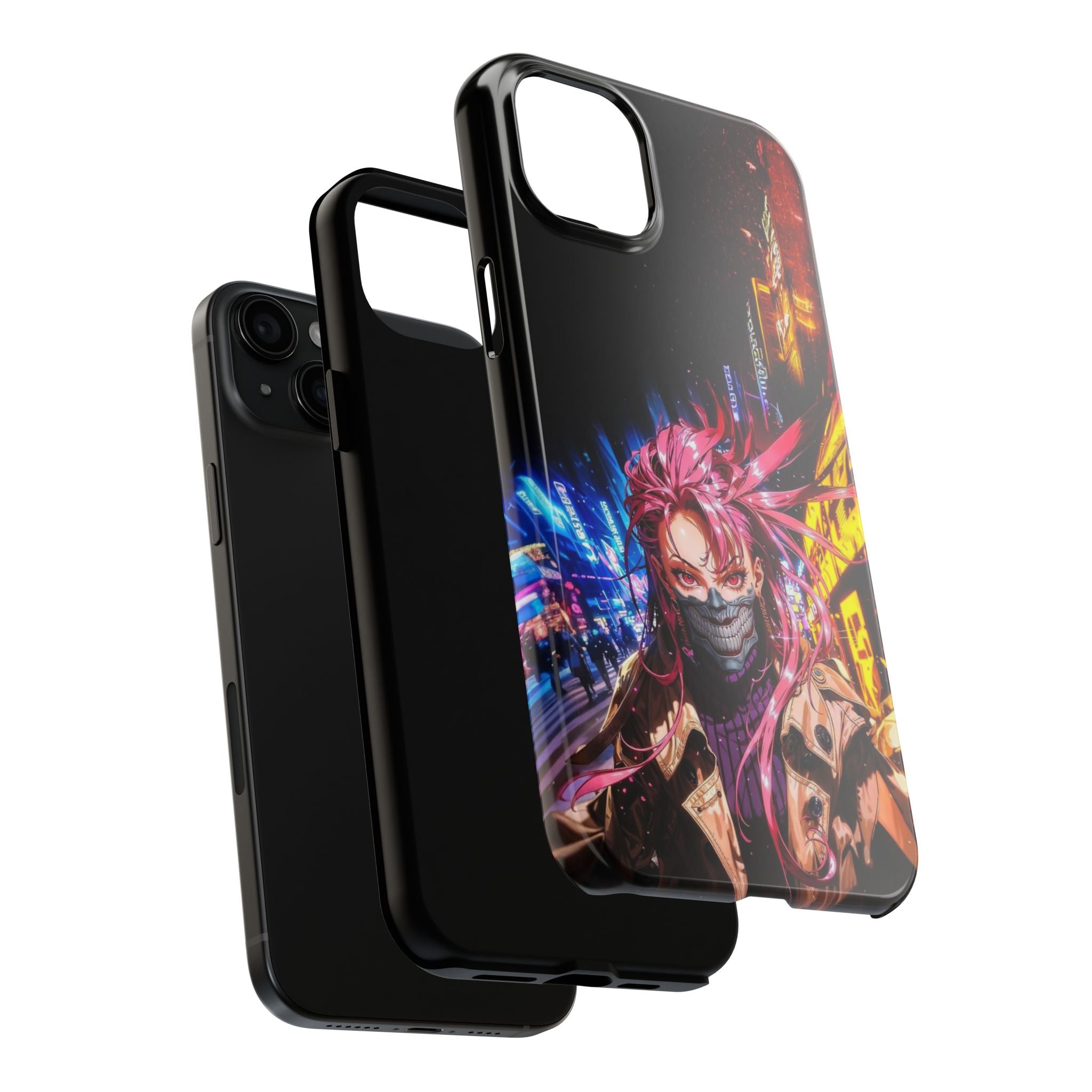 Vibrant Art Phone Case, Tough Phone Cases, Anime Phone Cover, Stylish Phone Protector, Unique Gift for Gamers, Colorful Accessory