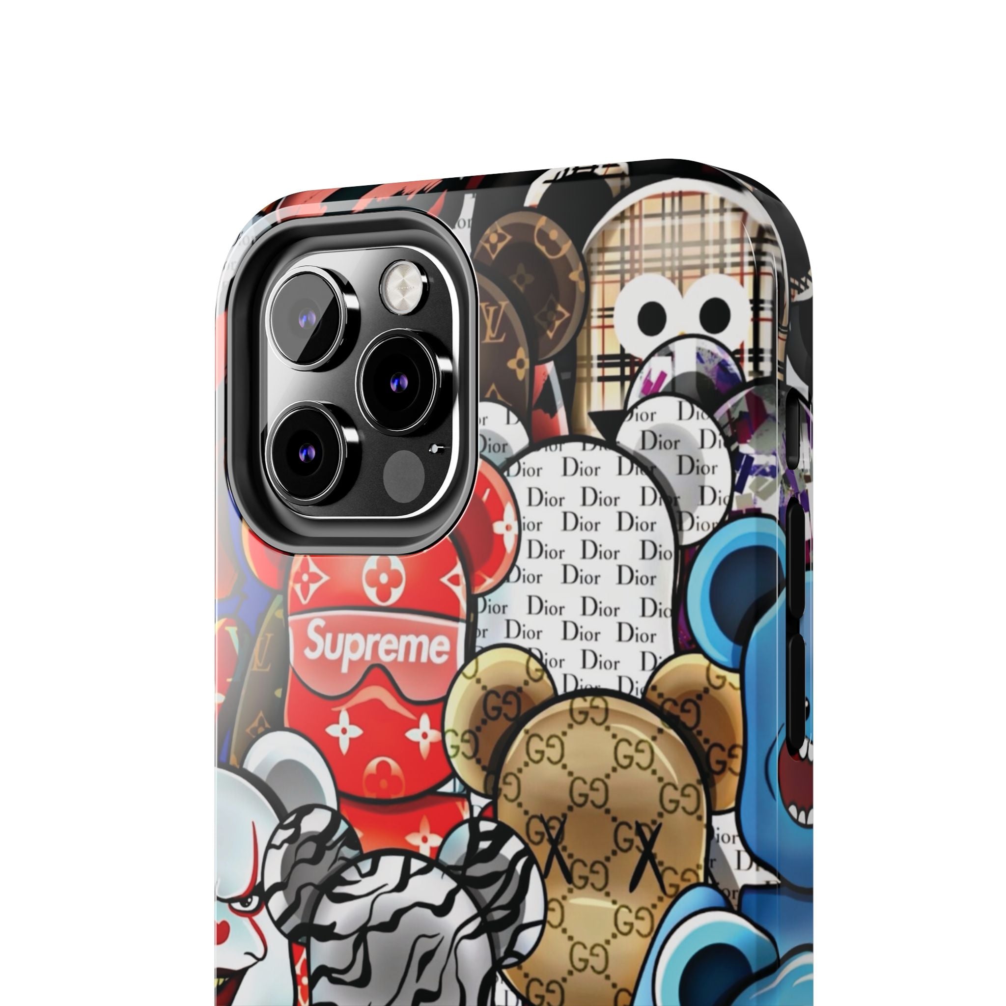 Trendy Bear Phone Case: Stylish Tough Protector for Streetwear Lovers, Gift for Teens, Unique Accessories for Holiday Celebrations