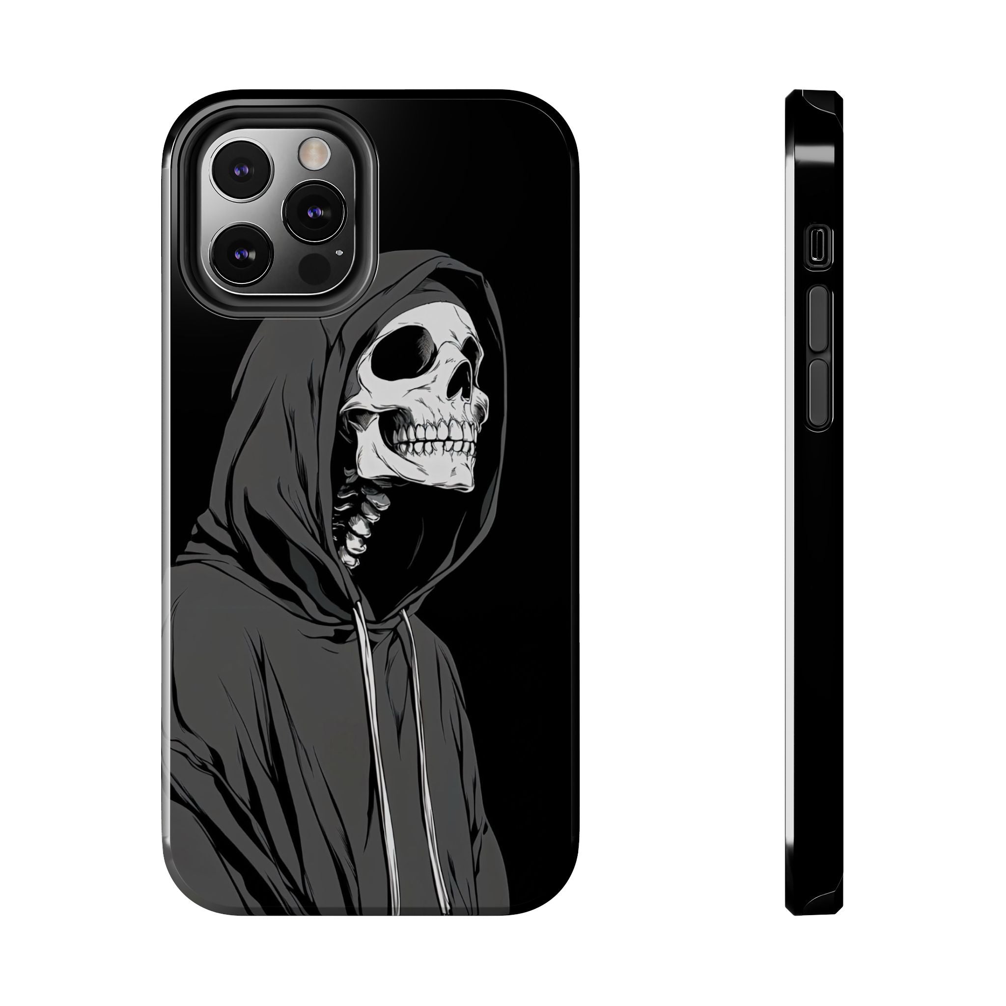 Edgy Skull Phone Cases, Protective Phone Cover, Goth Aesthetic, Halloween Decor, Unique Gift