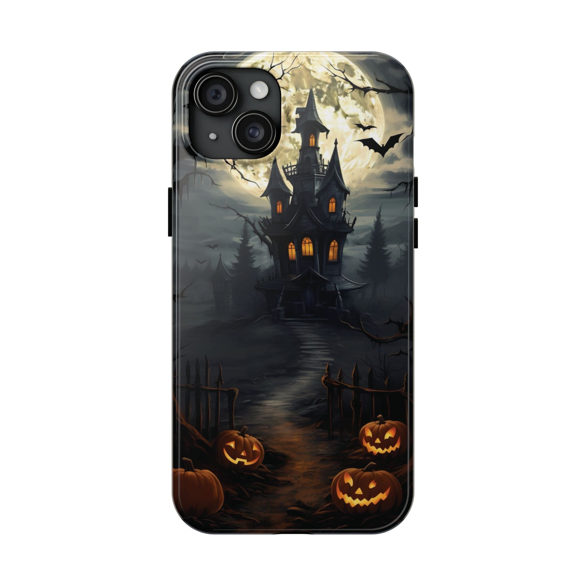 Halloween Haunted House Phone Cases, Tough Cases for Spooky Vibes, Gifts for Halloween Lovers, Ghostly Decor, Fall Accessories