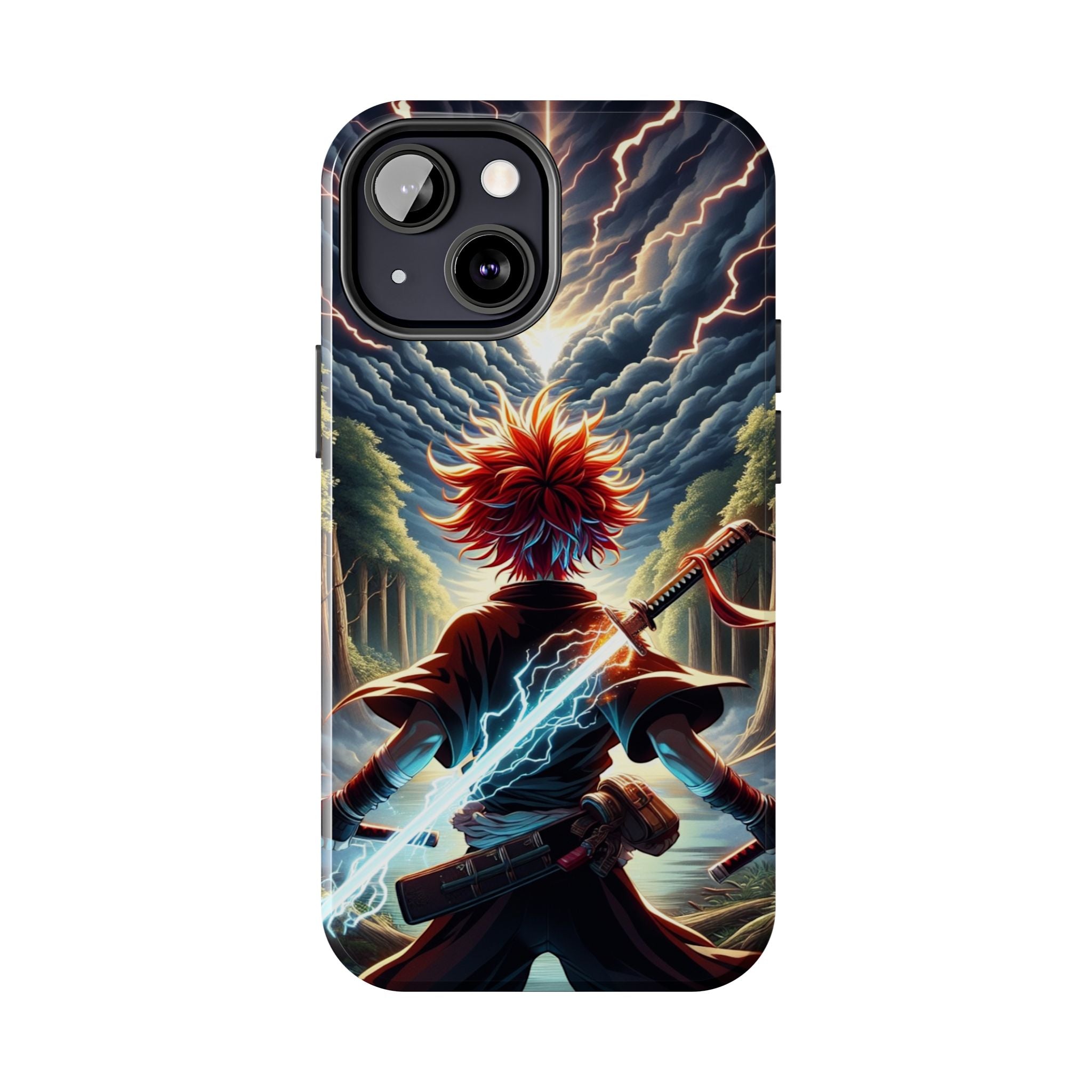 Epic Adventure Tough Phone Cases, Anime, Lightning Design, Durable Cover, Gift for Gamers, Festival Essential