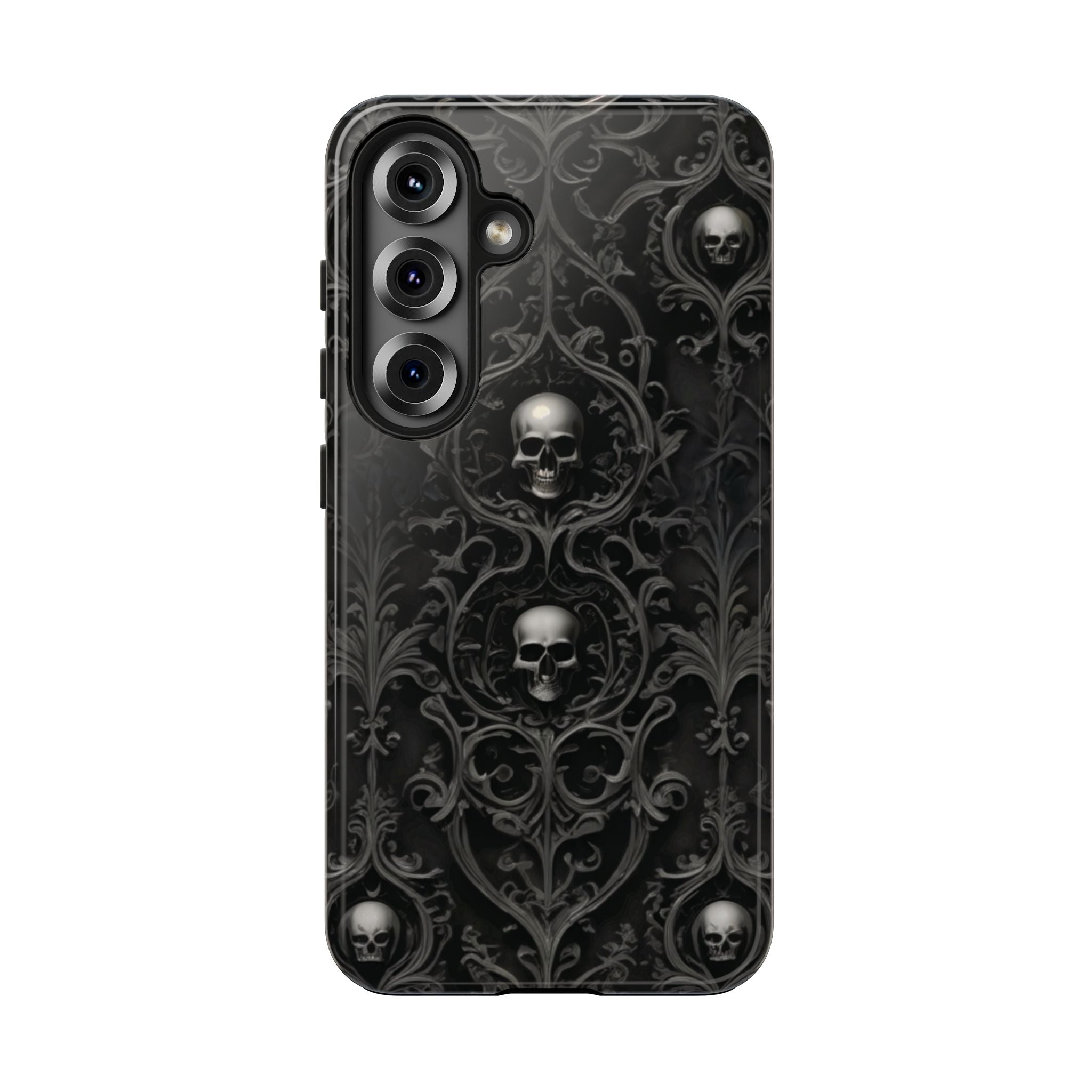 Gothic Skull Phone Cases - Tough Protection, Unique Gift for Halloween, Dark Aesthetic Accessory for Men and Women, Trendy Phone Cover