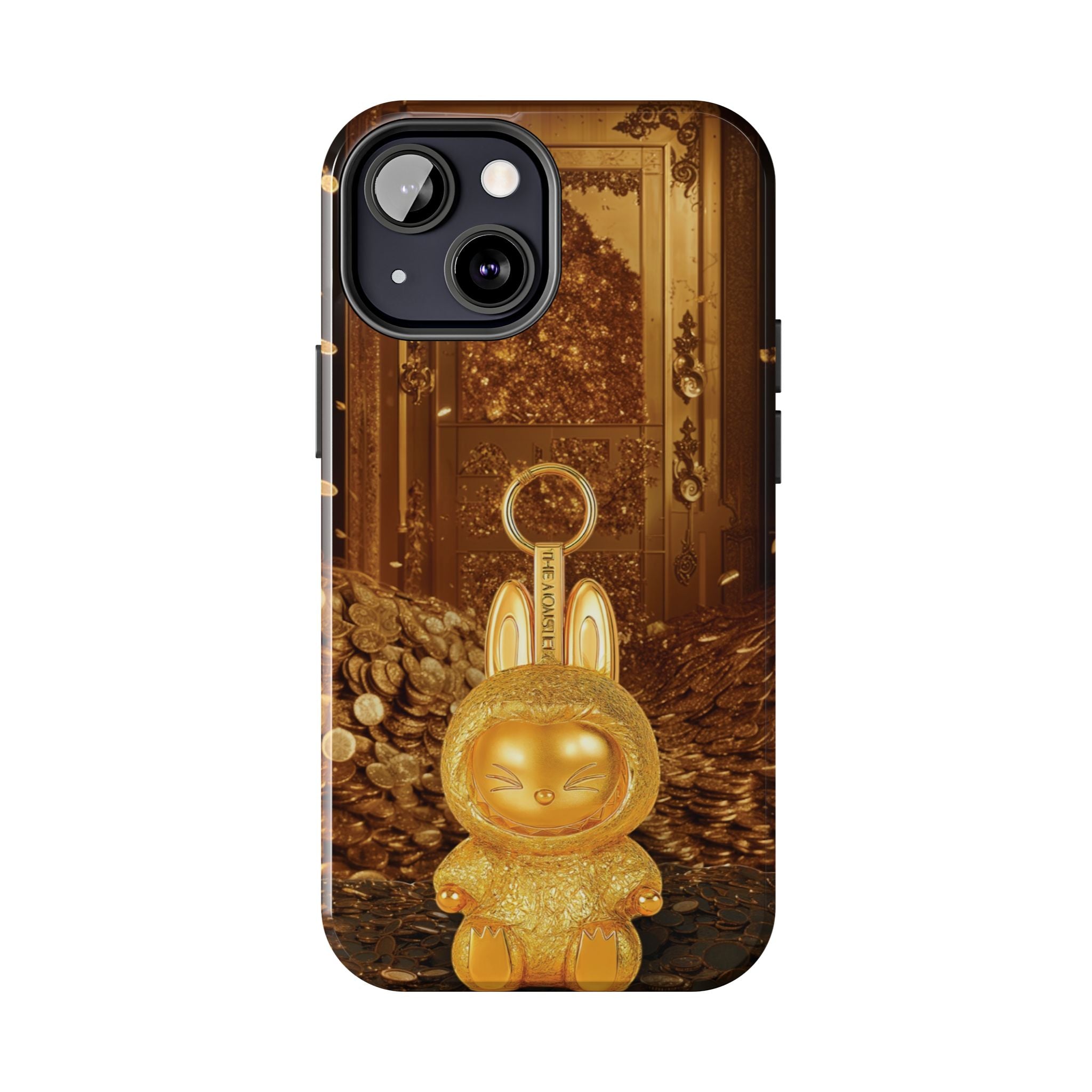 Luxurious Rabbit Phone Case, Golden Bunny Phone Cover, Tough Phone Cases, Cute Rabbit Holder, Unique Gift Idea, Stylish Mobile Protector