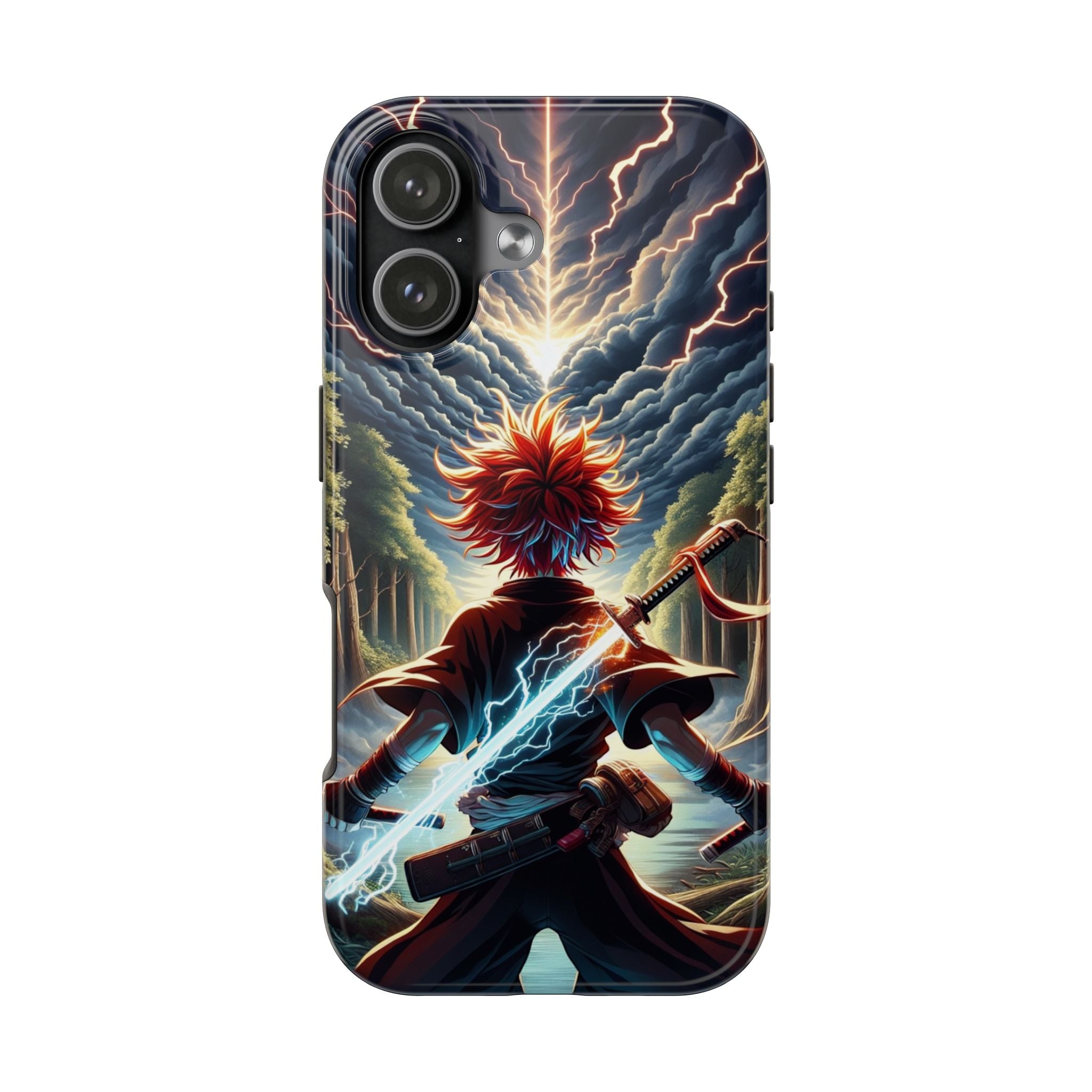 Epic Adventure Tough Phone Cases, Anime, Lightning Design, Durable Cover, Gift for Gamers, Festival Essential