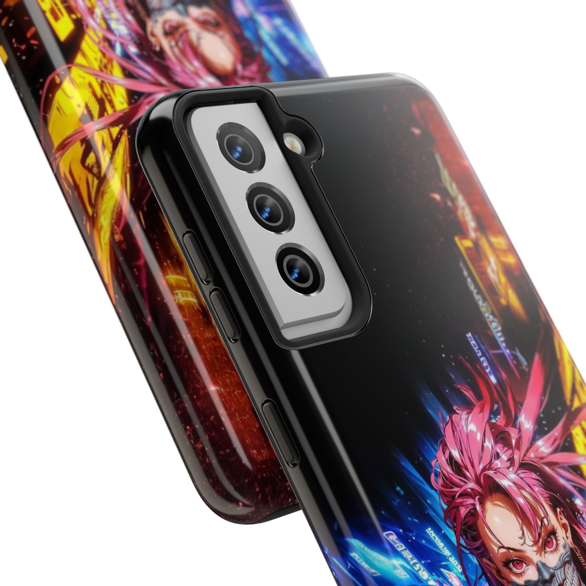 Vibrant Art Phone Case, Tough Phone Cases, Anime Phone Cover, Stylish Phone Protector, Unique Gift for Gamers, Colorful Accessory