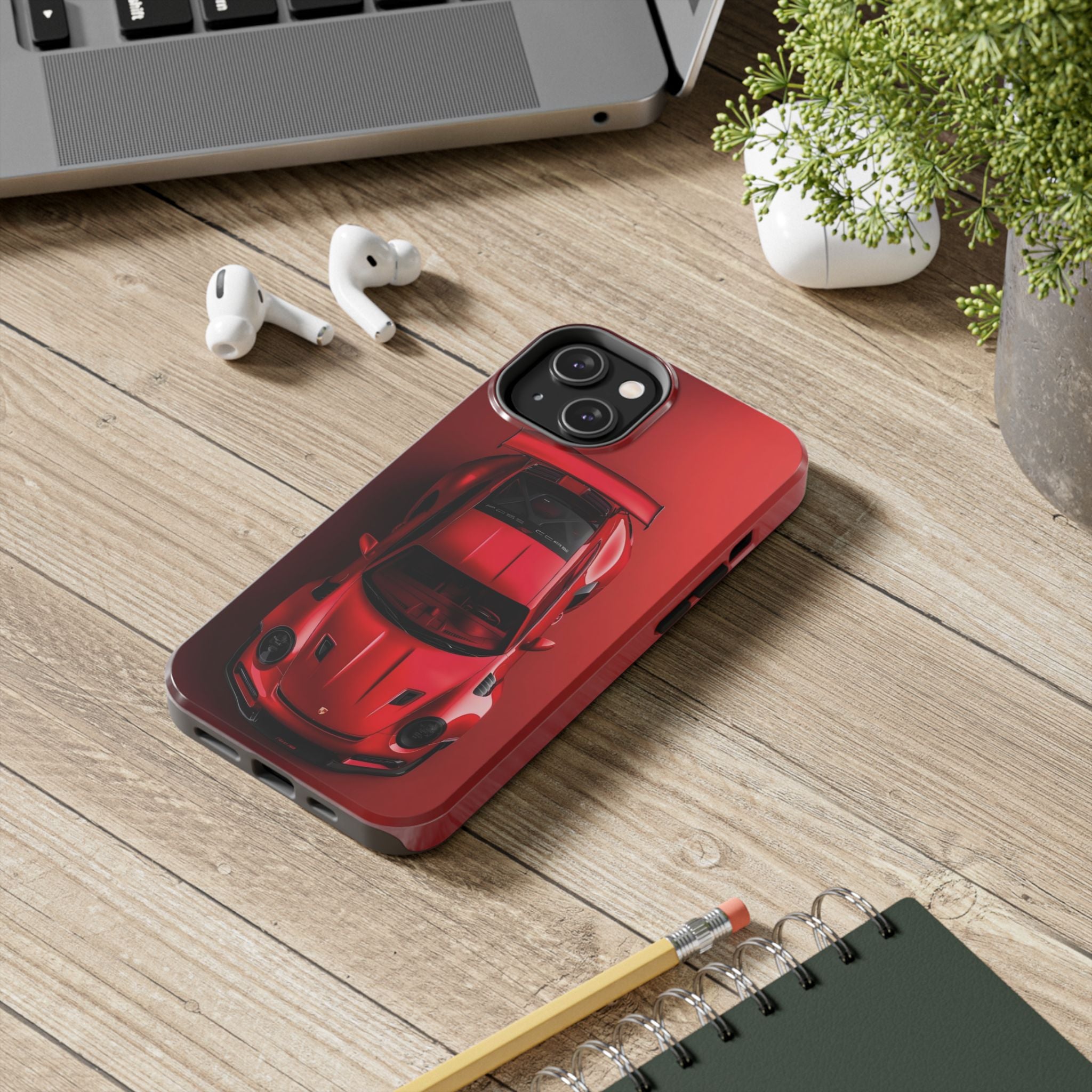 Sleek Sports Car Phone Cases for Automotive Enthusiasts, Durable Phone Covers, Car Lover Gifts, Stylish Tech Accessories, Red Racing Design