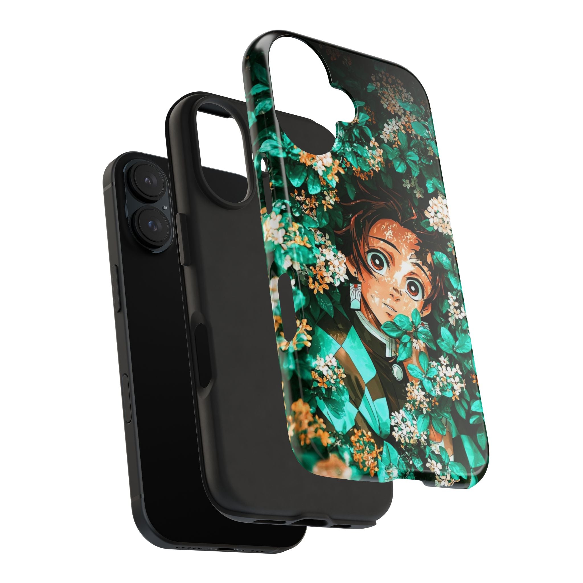 Floral Fantasy Tough Phone Cases | Trendy Phone Cover | Unique Gift for Nature Lovers | Durable Protection | Anime-Inspired Design