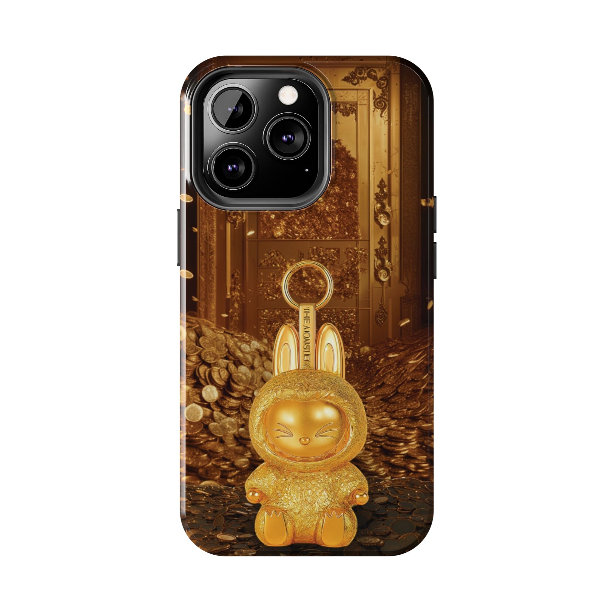 Luxurious Rabbit Phone Case, Golden Bunny Phone Cover, Tough Phone Cases, Cute Rabbit Holder, Unique Gift Idea, Stylish Mobile Protector