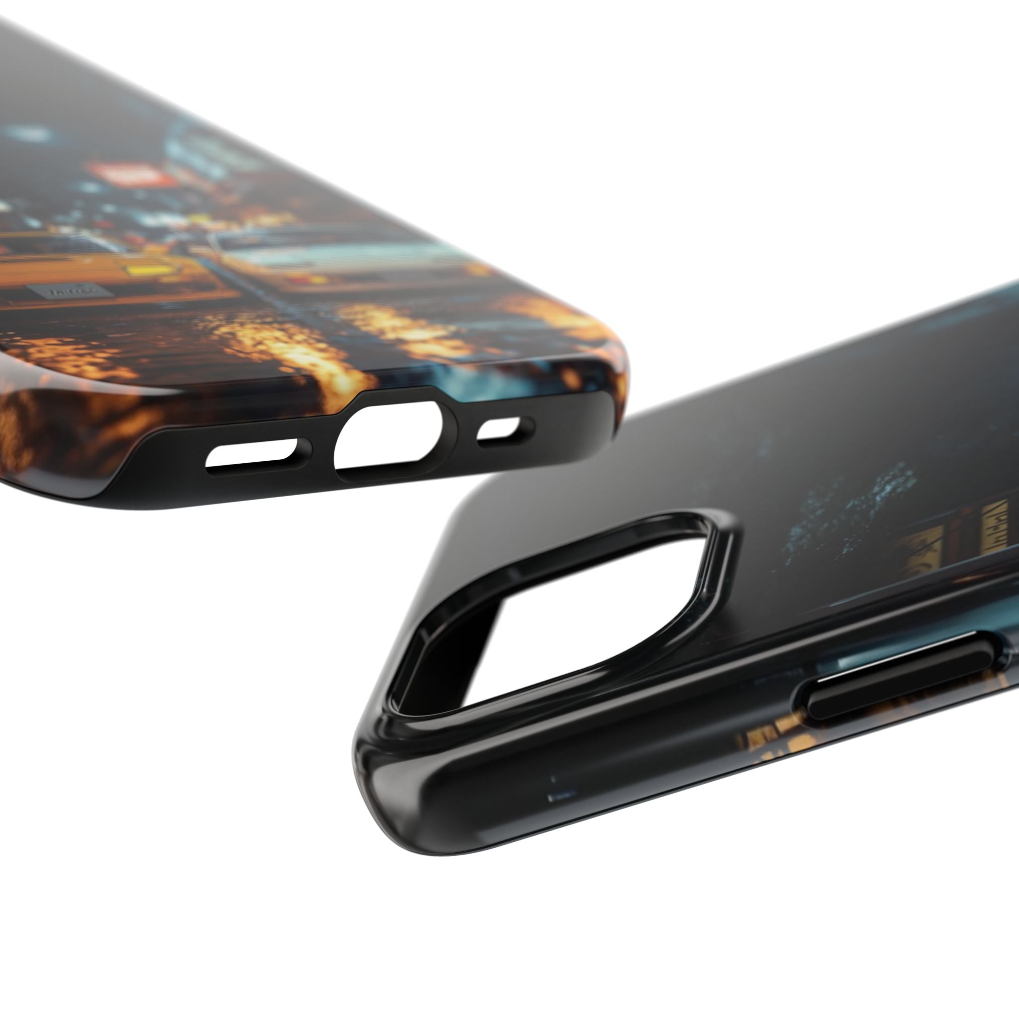 Night Cityscape Phone Cases, Urban Aesthetic Case, Tough Protection Case, Perfect Gift for Car Lovers, Ideal for Birthdays, Holidays