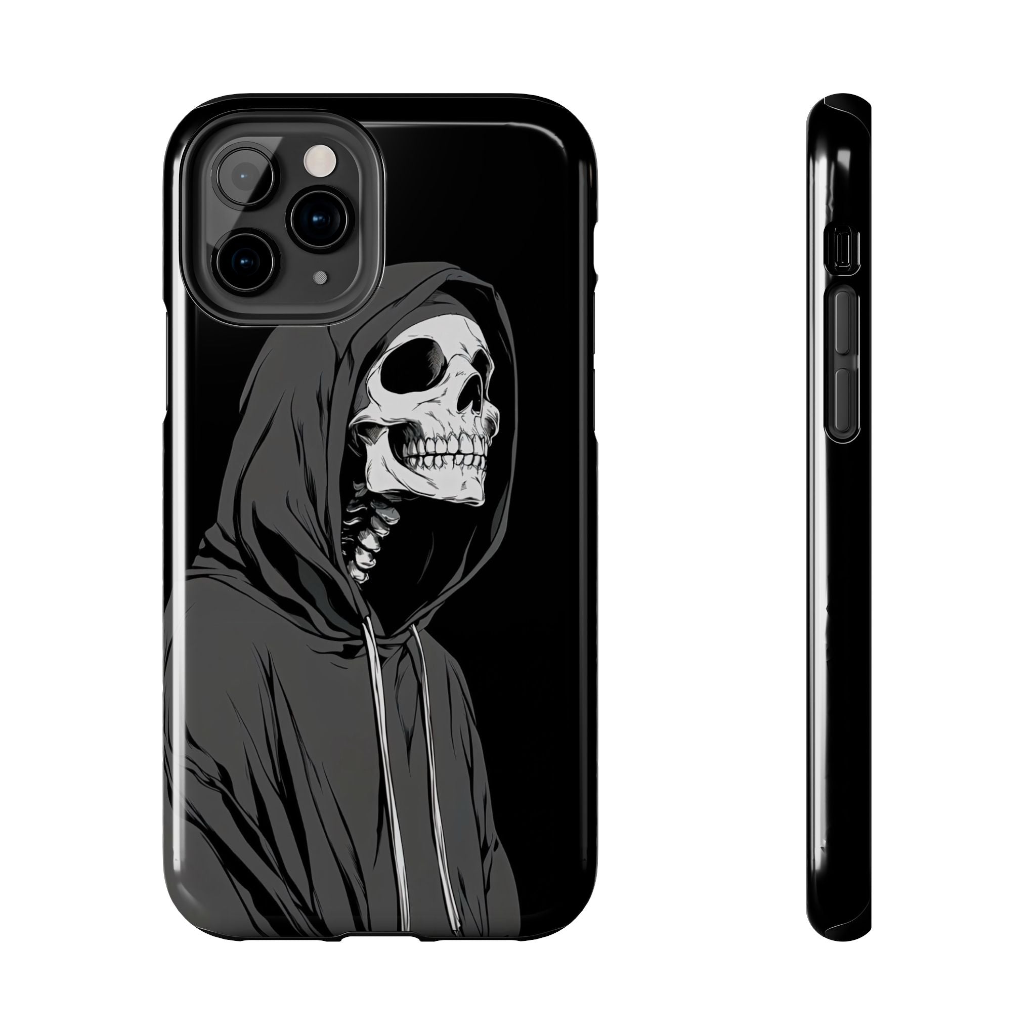 Edgy Skull Phone Cases, Protective Phone Cover, Goth Aesthetic, Halloween Decor, Unique Gift