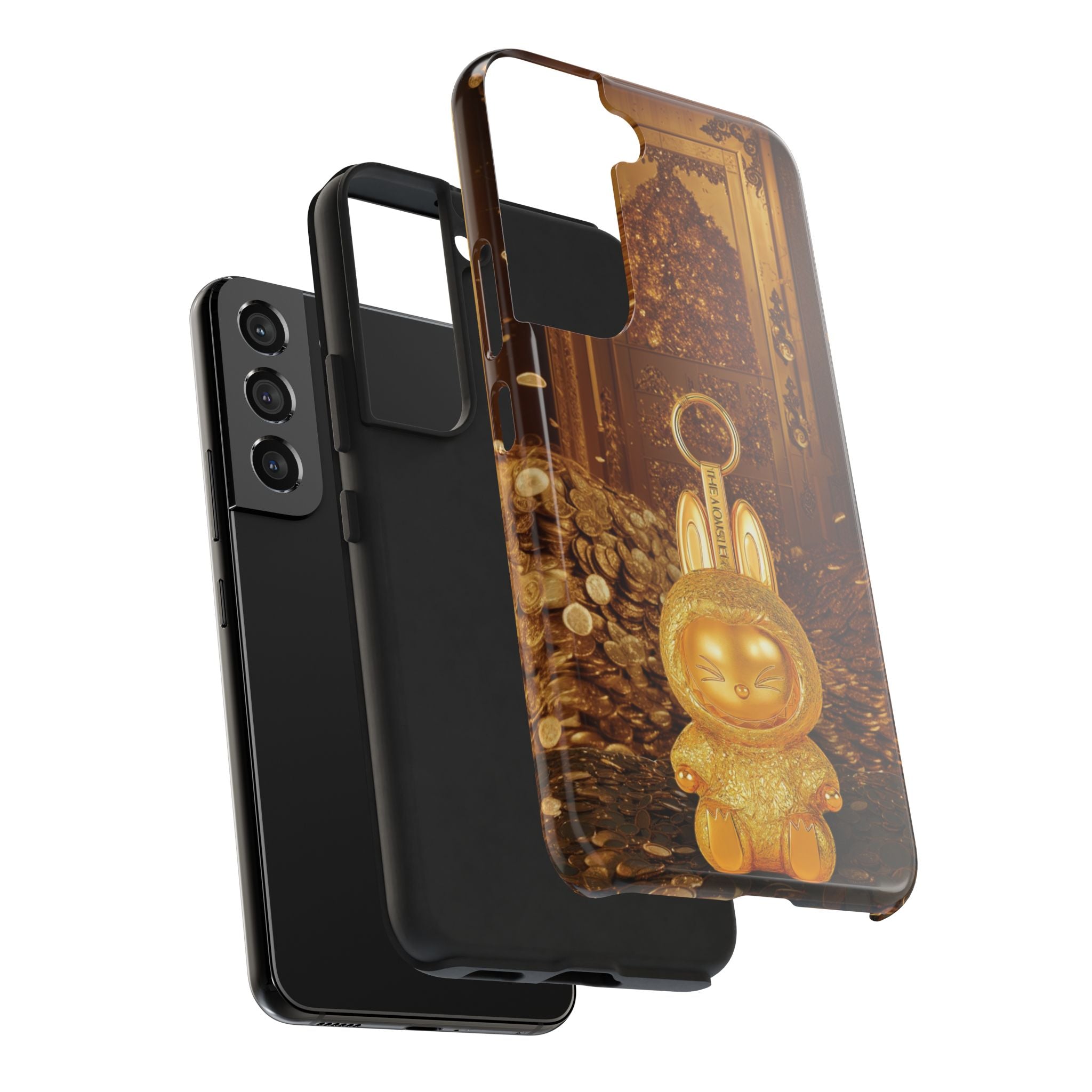 Luxurious Rabbit Phone Case, Golden Bunny Phone Cover, Tough Phone Cases, Cute Rabbit Holder, Unique Gift Idea, Stylish Mobile Protector