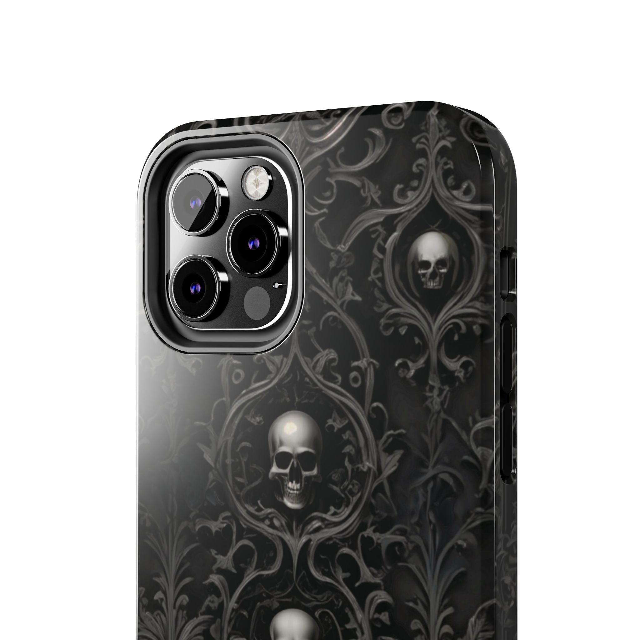 Gothic Skull Phone Cases - Tough Protection, Unique Gift for Halloween, Dark Aesthetic Accessory for Men and Women, Trendy Phone Cover