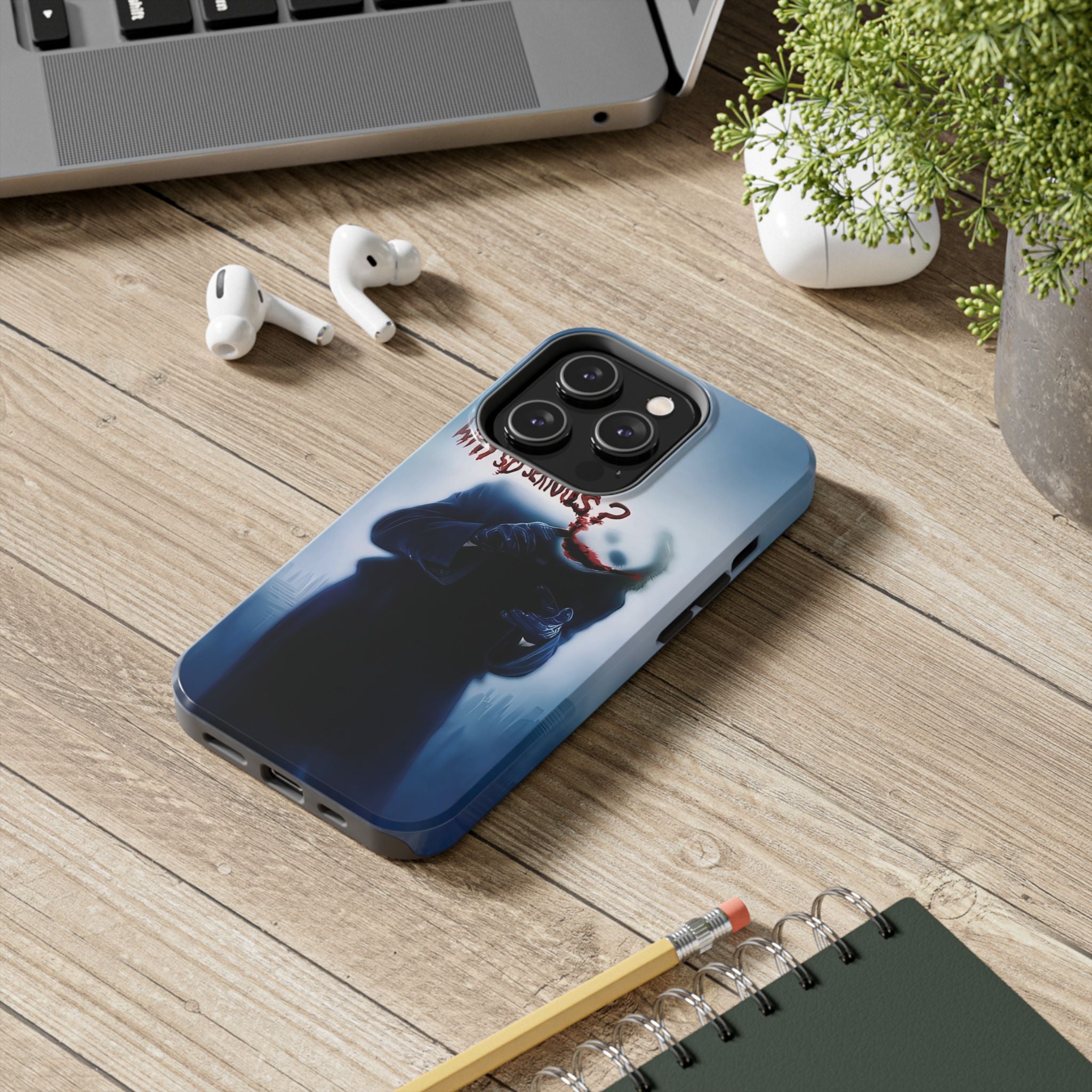 Tough Phone Cases, Dark Humor Phone Cover, Joker Inspired Case, Gifts for Movie Fans, Unique Phone Protector, Cool Accessories