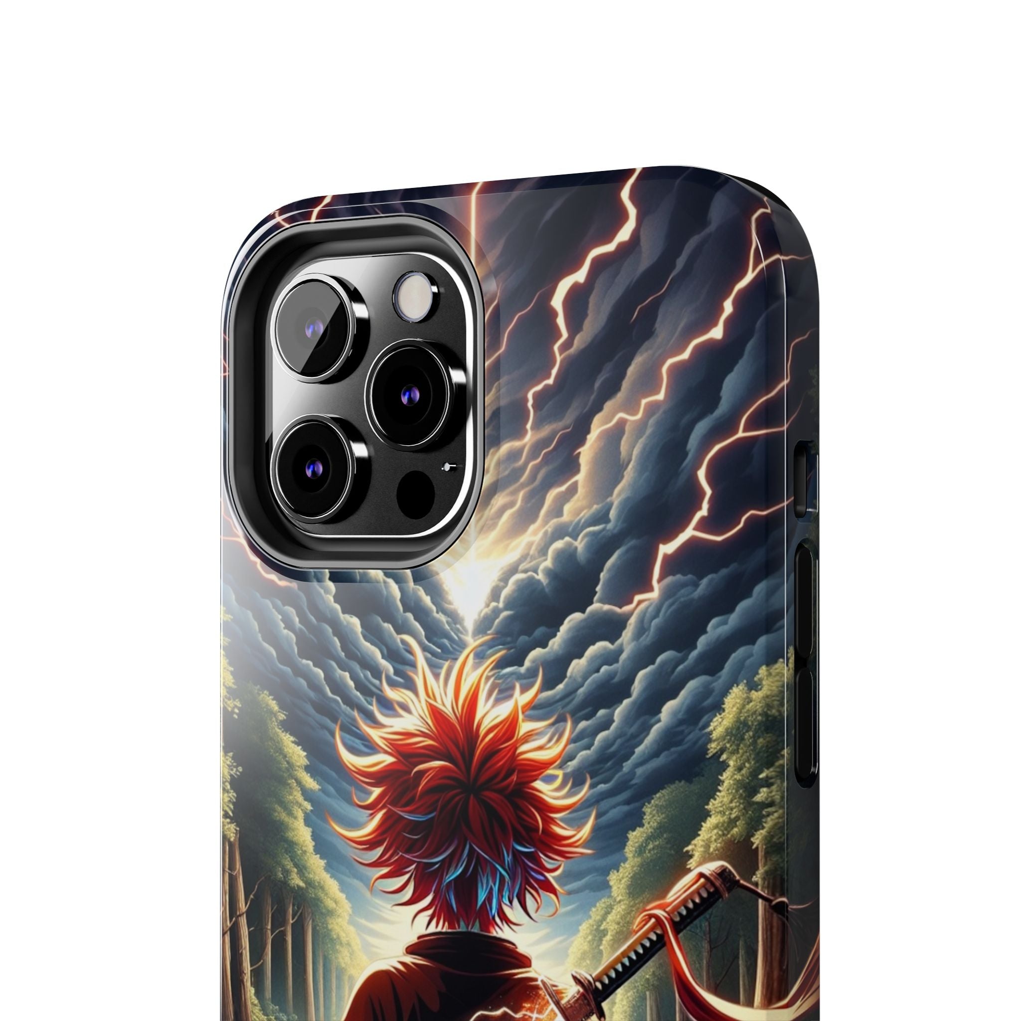 Epic Adventure Tough Phone Cases, Anime, Lightning Design, Durable Cover, Gift for Gamers, Festival Essential