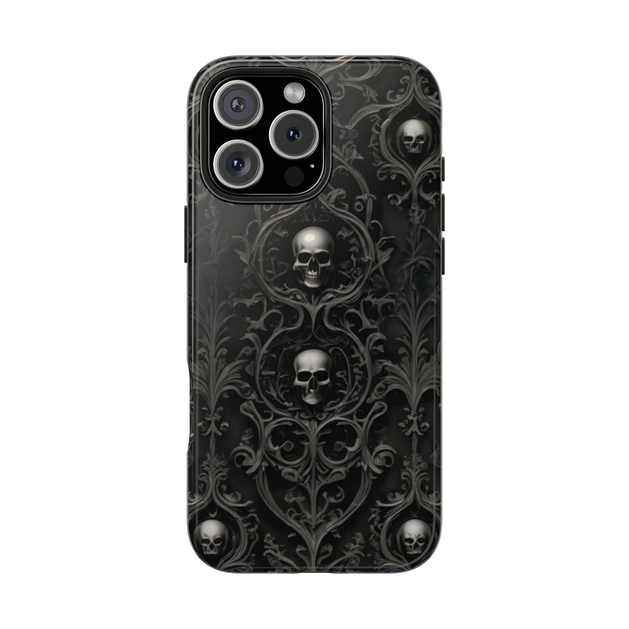 Gothic Skull Phone Cases - Tough Protection, Unique Gift for Halloween, Dark Aesthetic Accessory for Men and Women, Trendy Phone Cover